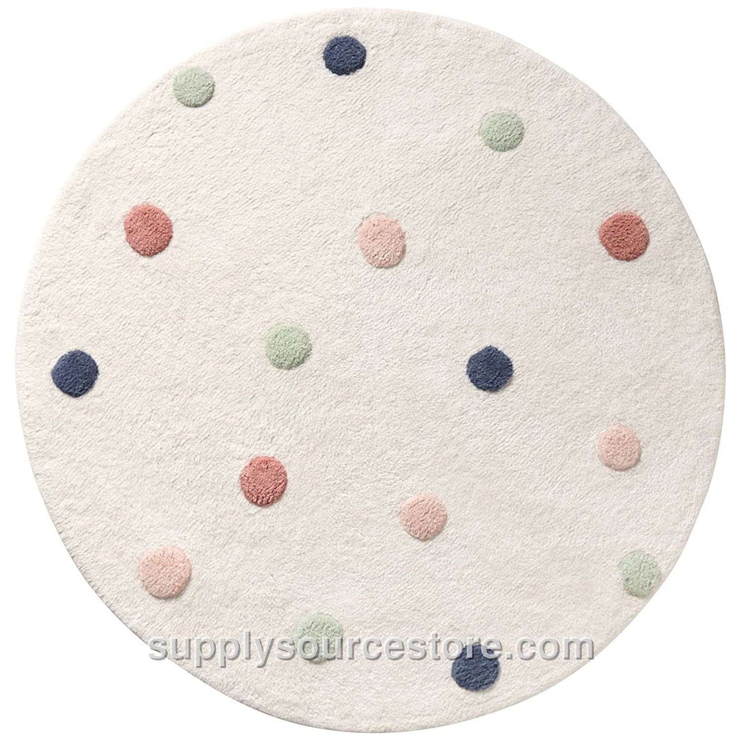 Washable Children's Rug – Round Ø110 cm (43.3 in) – Dots