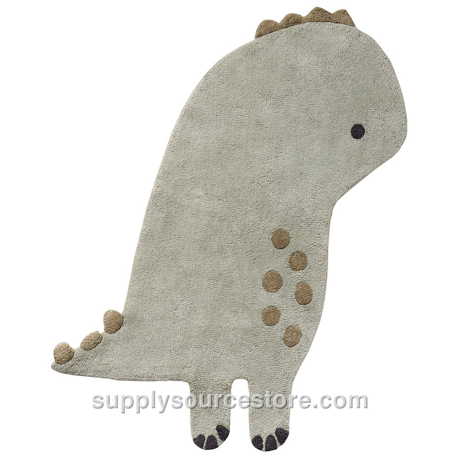 Washable children's rug 95x120 cm (37.4 x 47.2 in) | Dino | Green