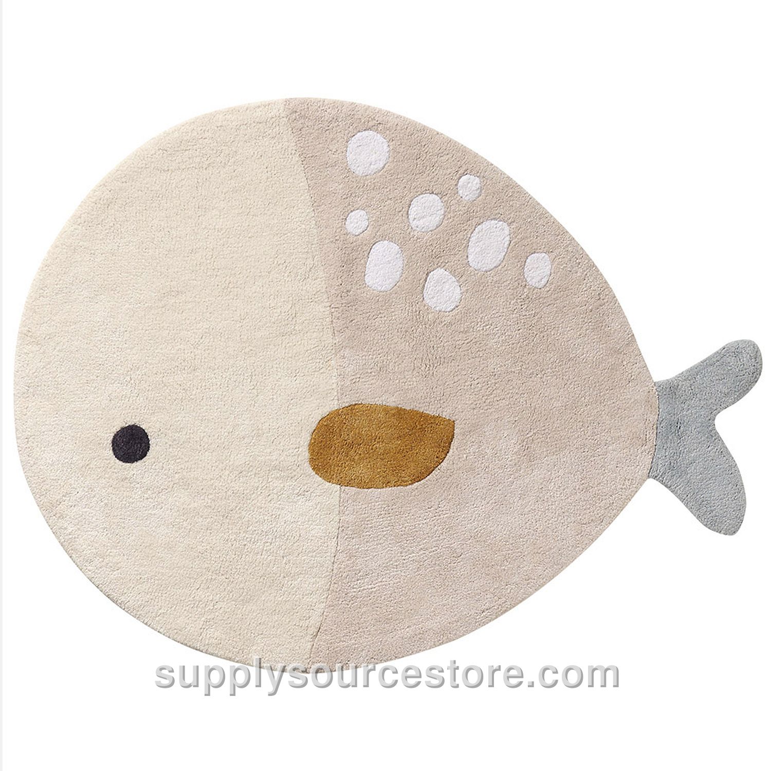 Washable kids rug 85x110 cm (33.5 x 43.3 in) | Fish