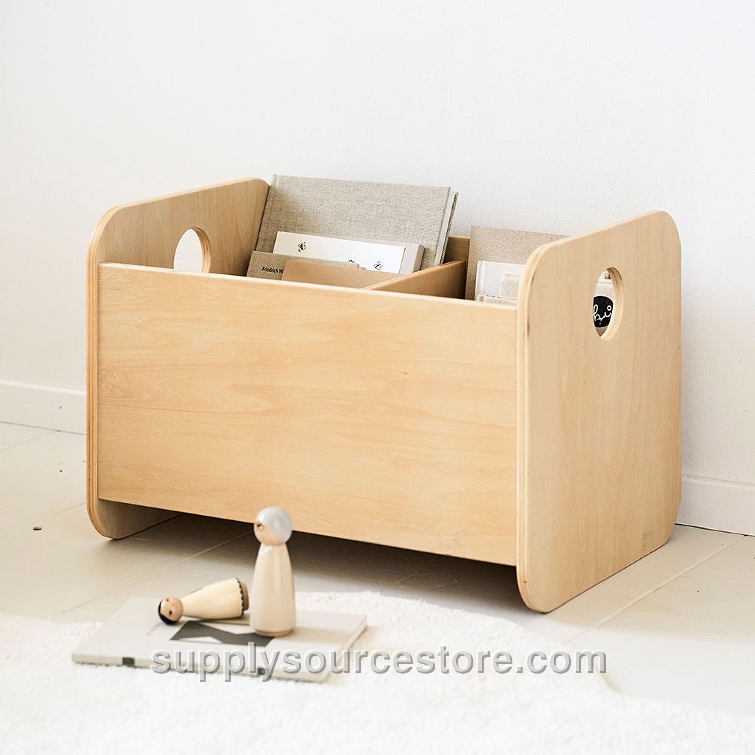 Montessori Wooden Toy Chest «Ellipse» | Natural
