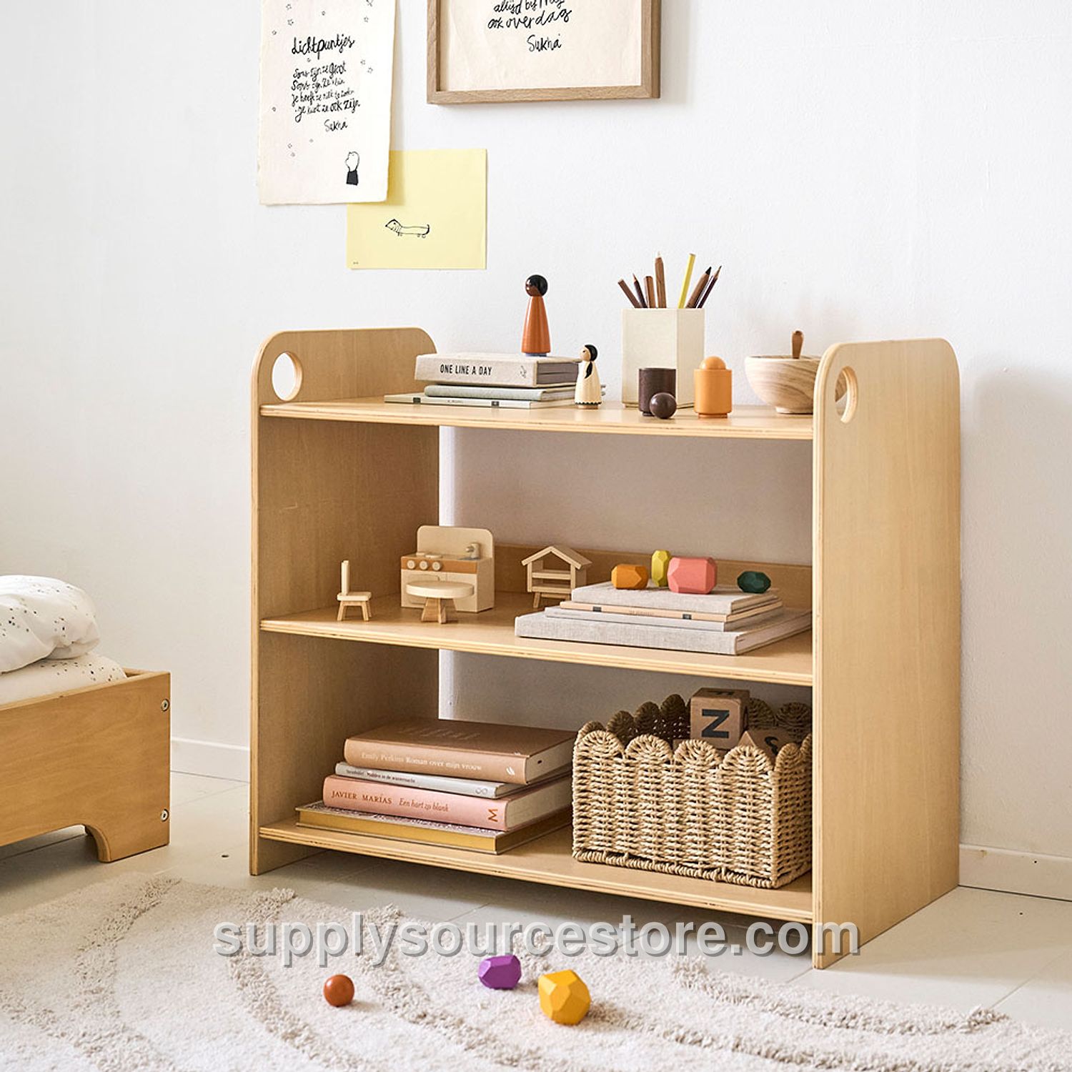 Montessori Storage Shelf «Ellipse» | Natural