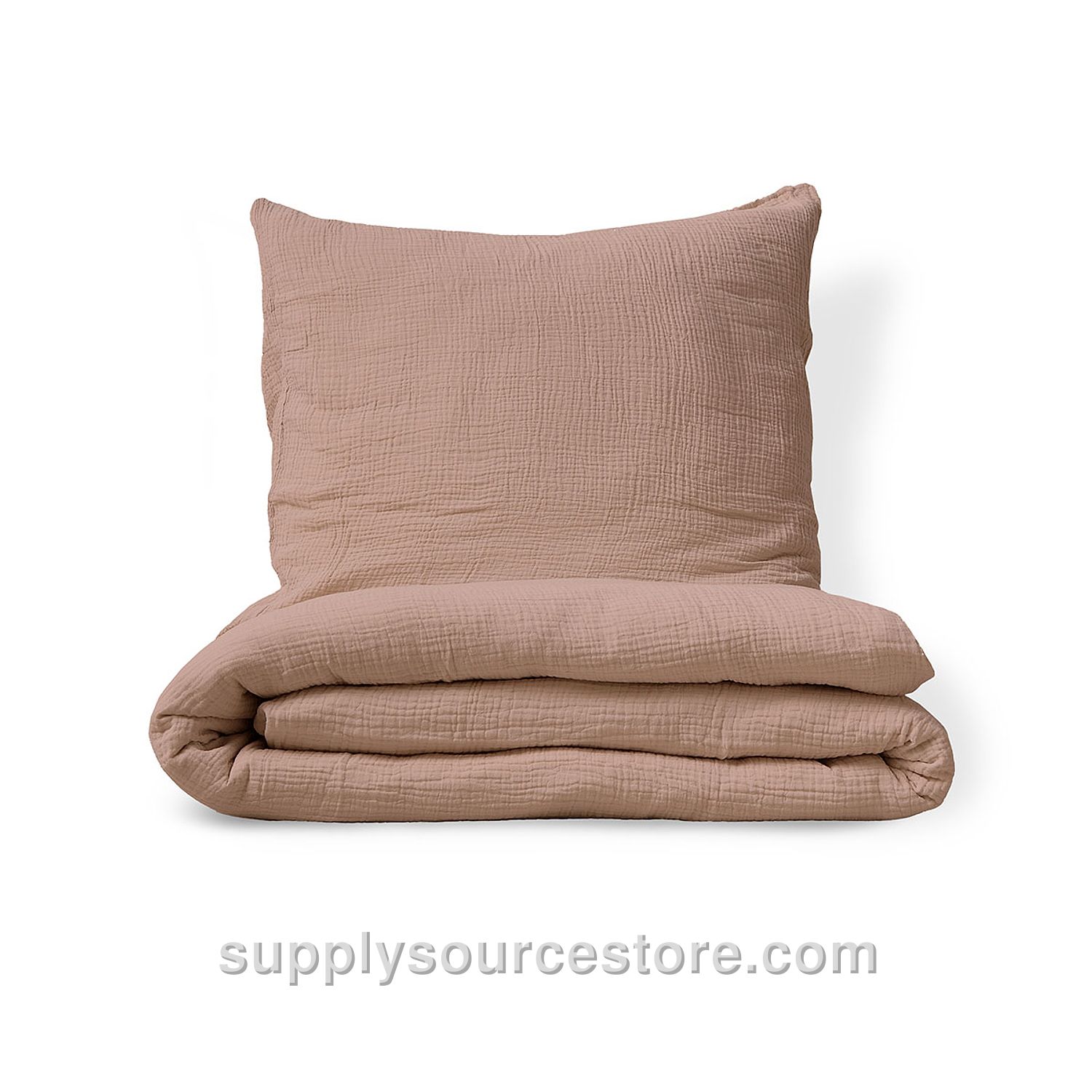 Duvet cover set muslin cotton | 120 x 150 cm (47.2 x 59.1 in) | Dusty pink
