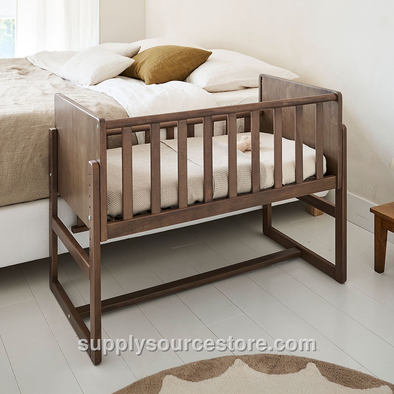 2-in-1 cot / bedside crib «Nuage» | Cocoa