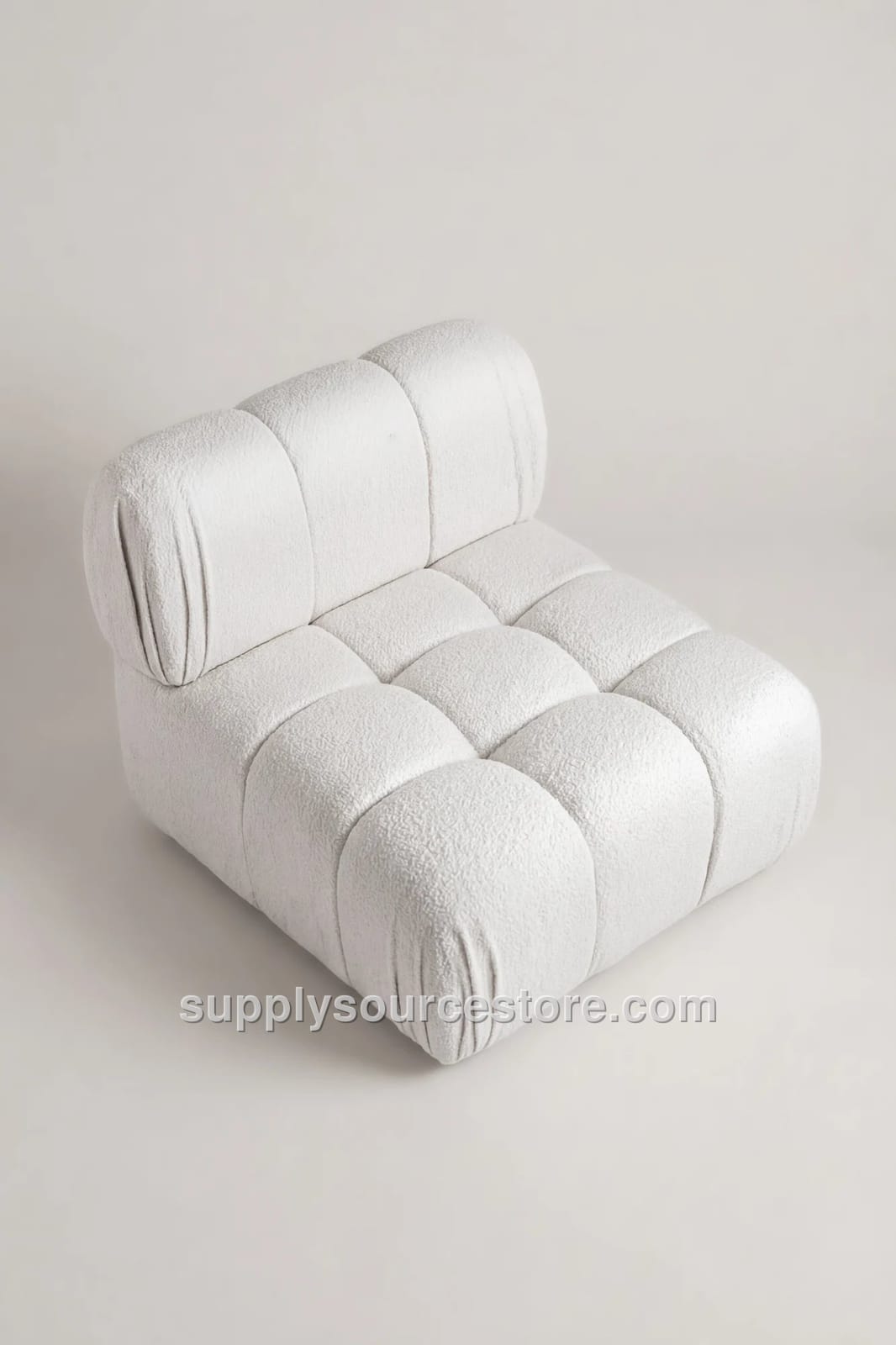 Bouclé Fabric Tufted Club Chair