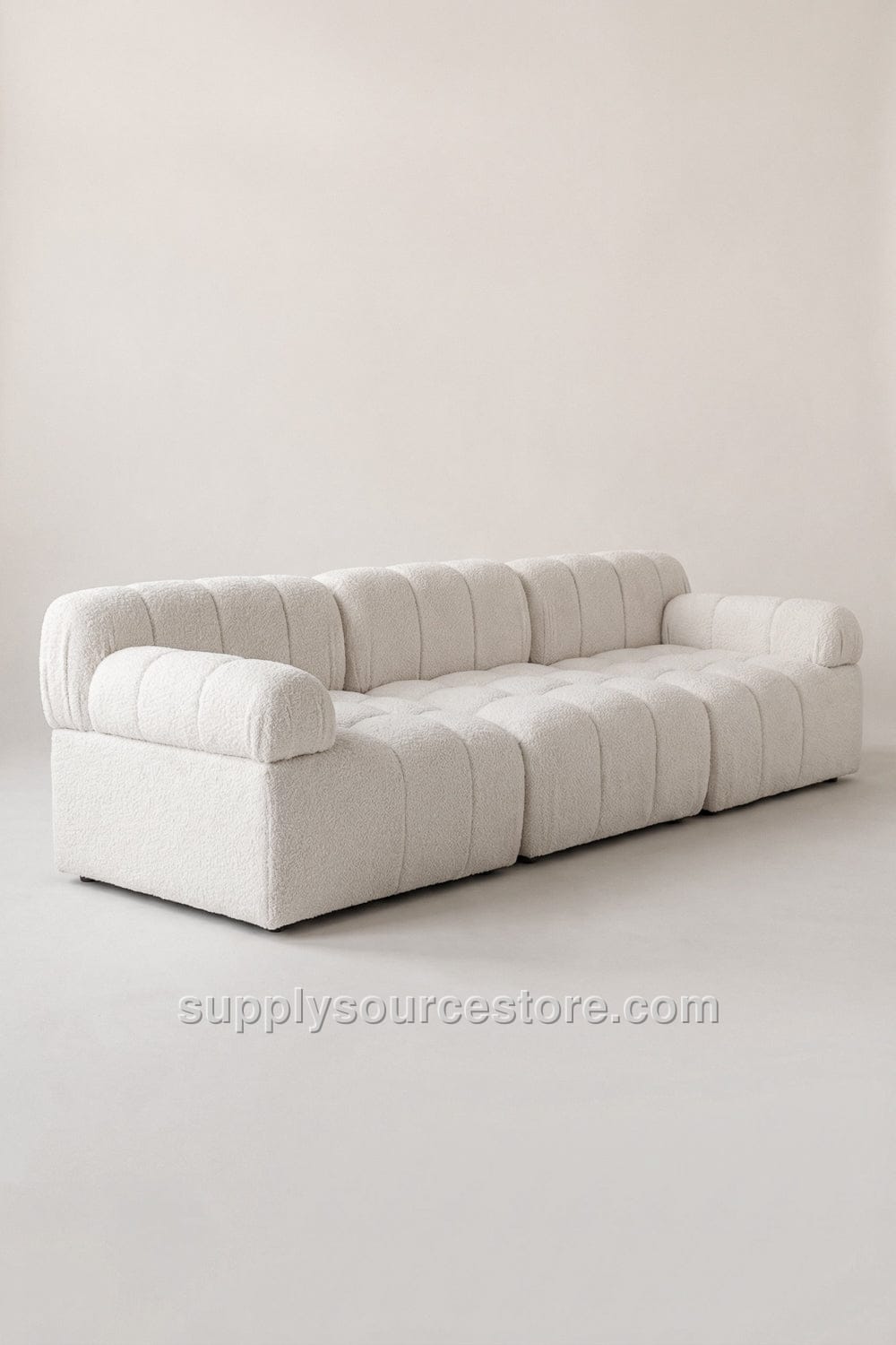 Bouclé Fabric Captain Modular Seat