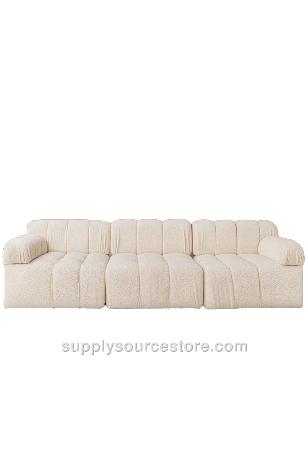Boucle Fabric Tufted Modular Sofa