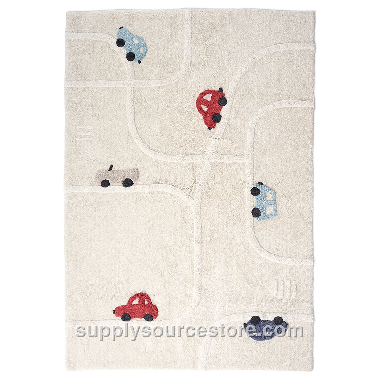 Washable children's rug | Rectangular 120 x 170 cm (47.2 x 66.9 in) | Vehicles