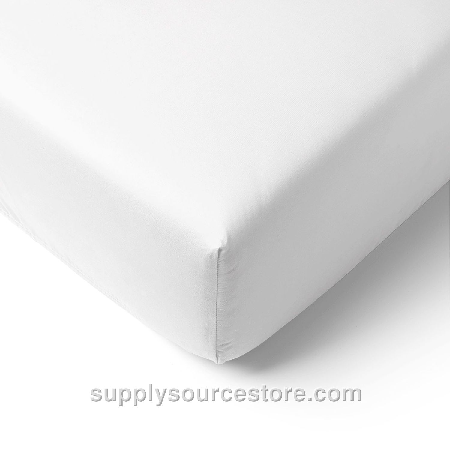 Organic cotton fitted bed sheet | 140 x 200 cm (55.1 x 78.7 in) | White