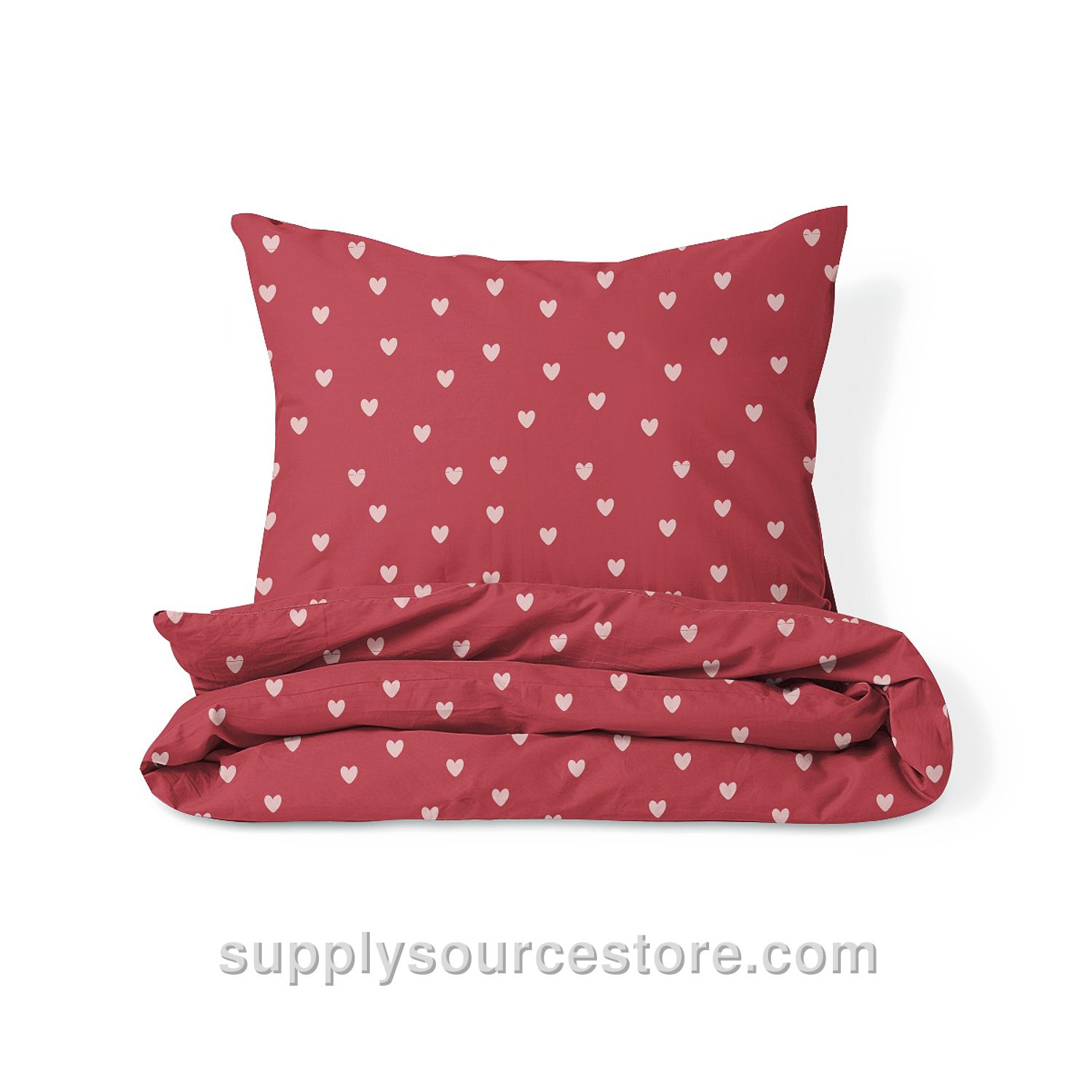 Flannel duvet cover set «Heart» | 120 x 150 cm (47.2 x 59.1 in)