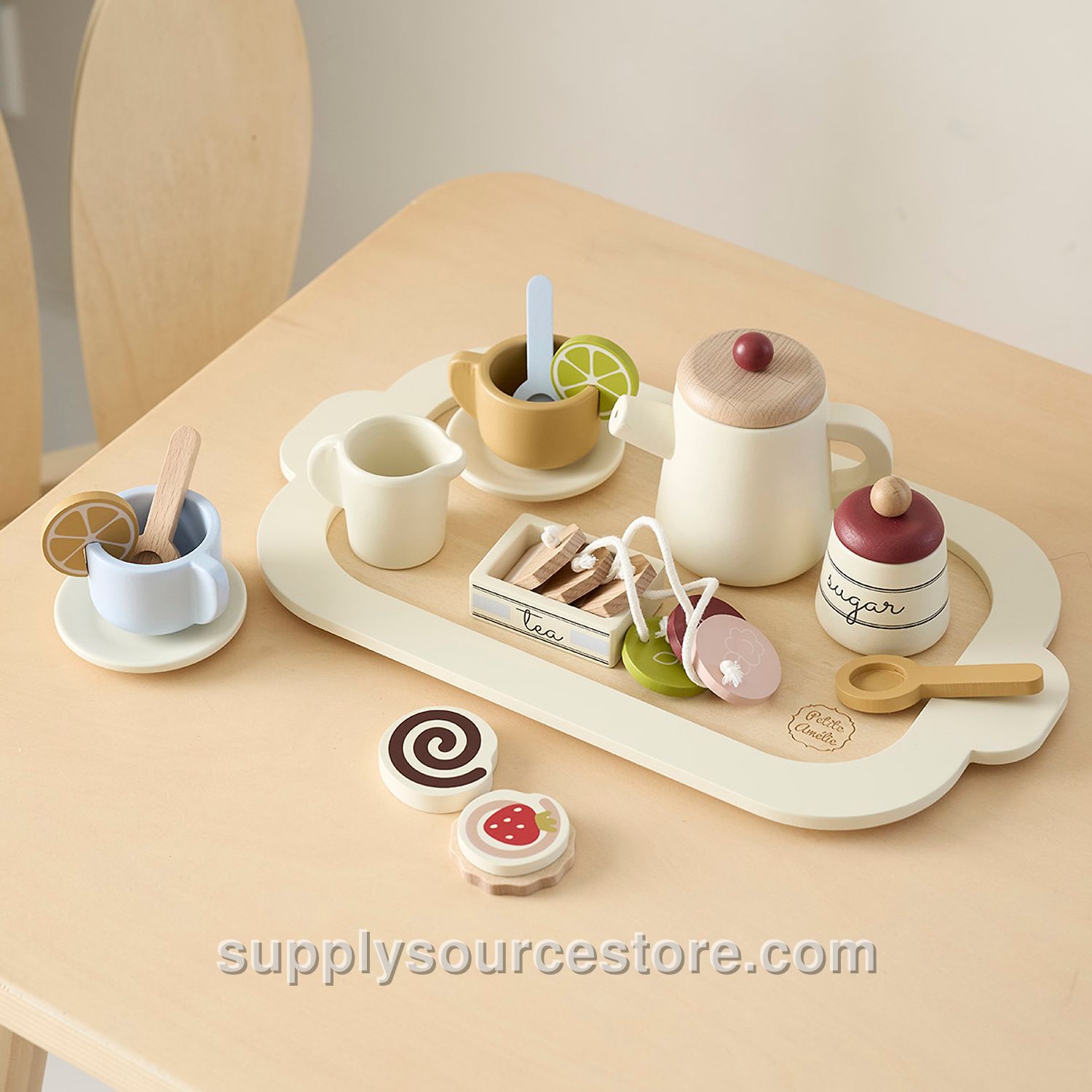 Wooden tea set «Noisette» | 19 pieces