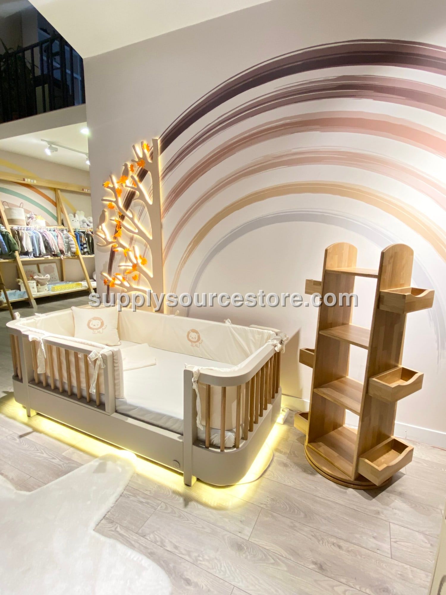 Petra Series Double Colorful LED Illuminated Montessori Bed