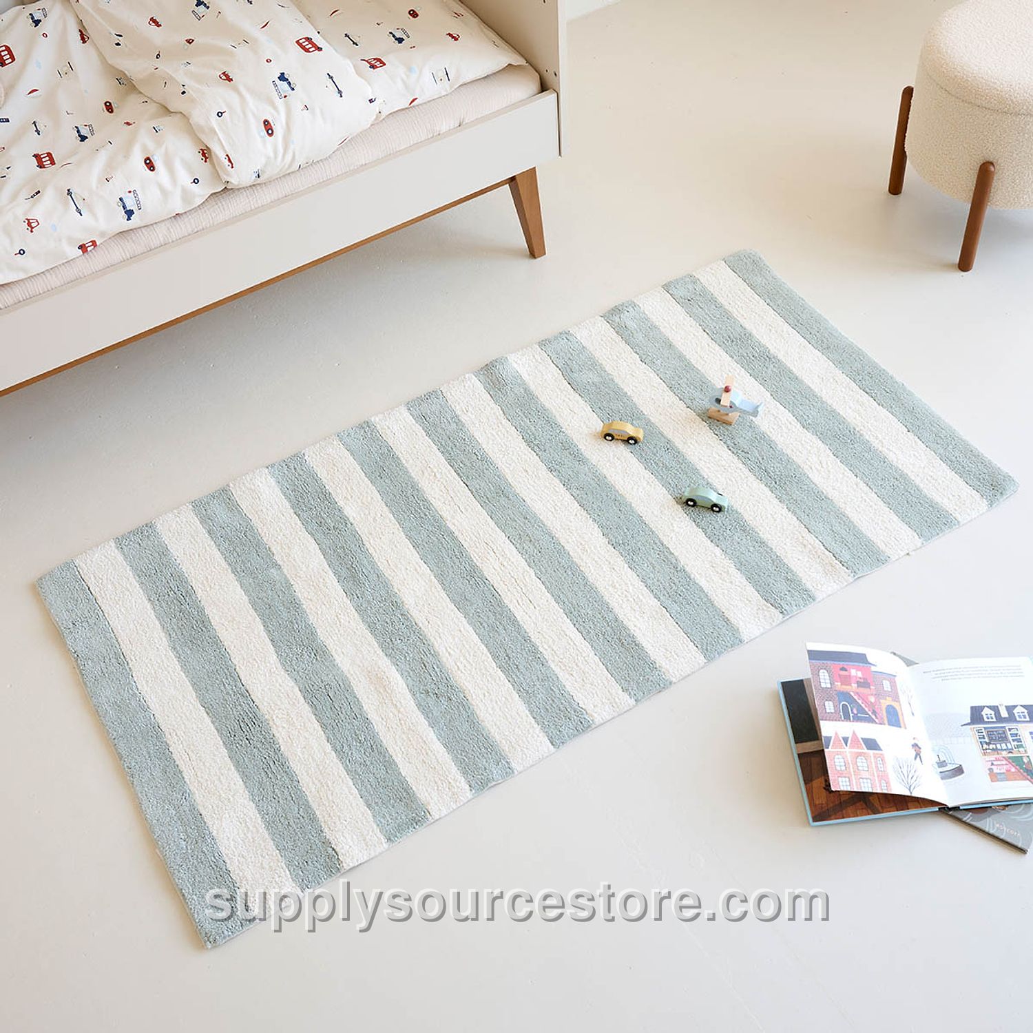 Washable Children's Rug | Rectangular 75 x 150 cm (29.5 x 59.1 in) | Striped