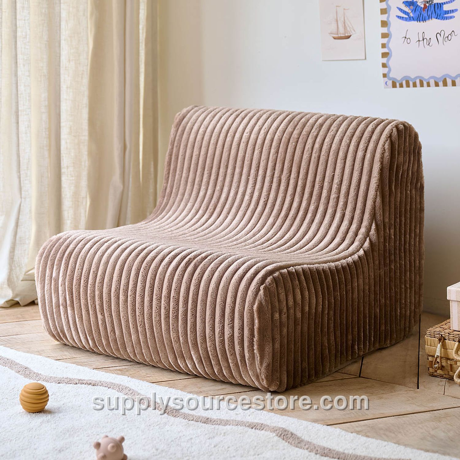 XL Children's armchair «Leandre» | Brown