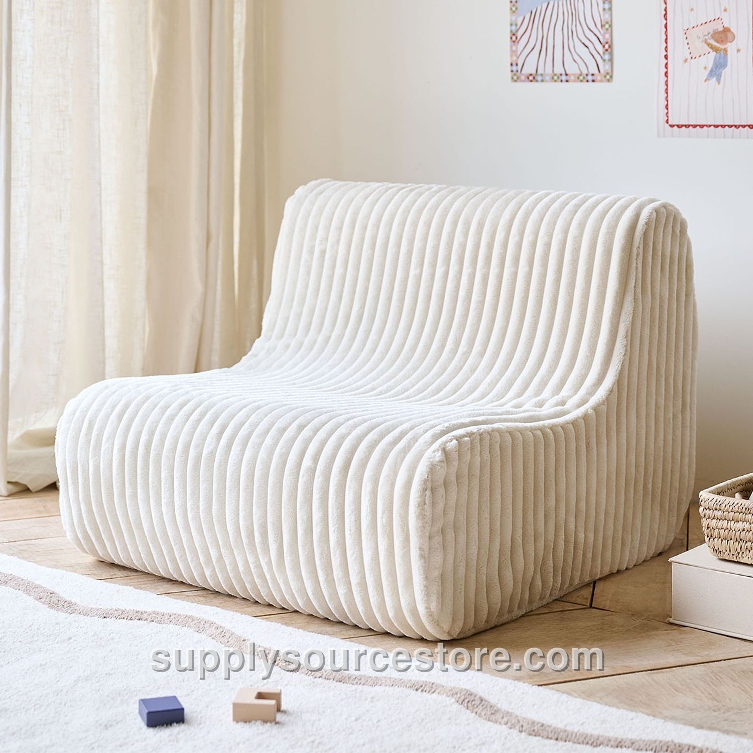 XL Children's armchair «Leandre» | Off-white