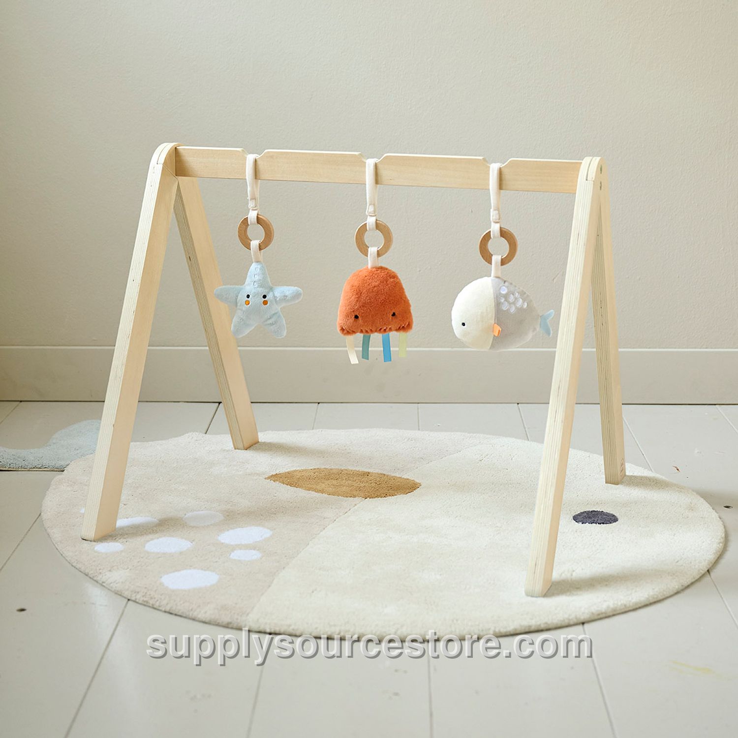 Baby Play Gym Wood Natural «Mer» | Incl. Accessories