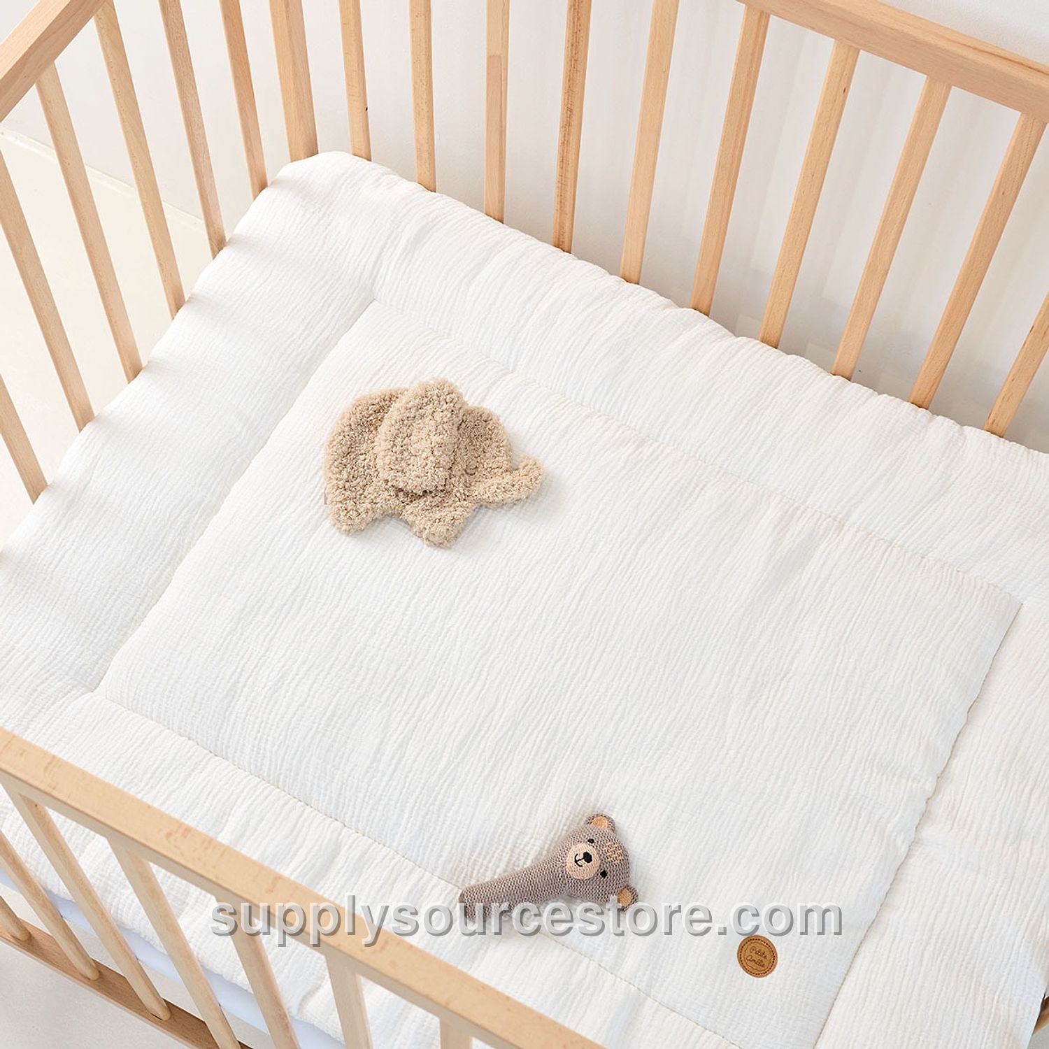 Playpen Mat 75 x 95 cm (29.5 x 37.4 in) | Organic Muslin Cotton | White