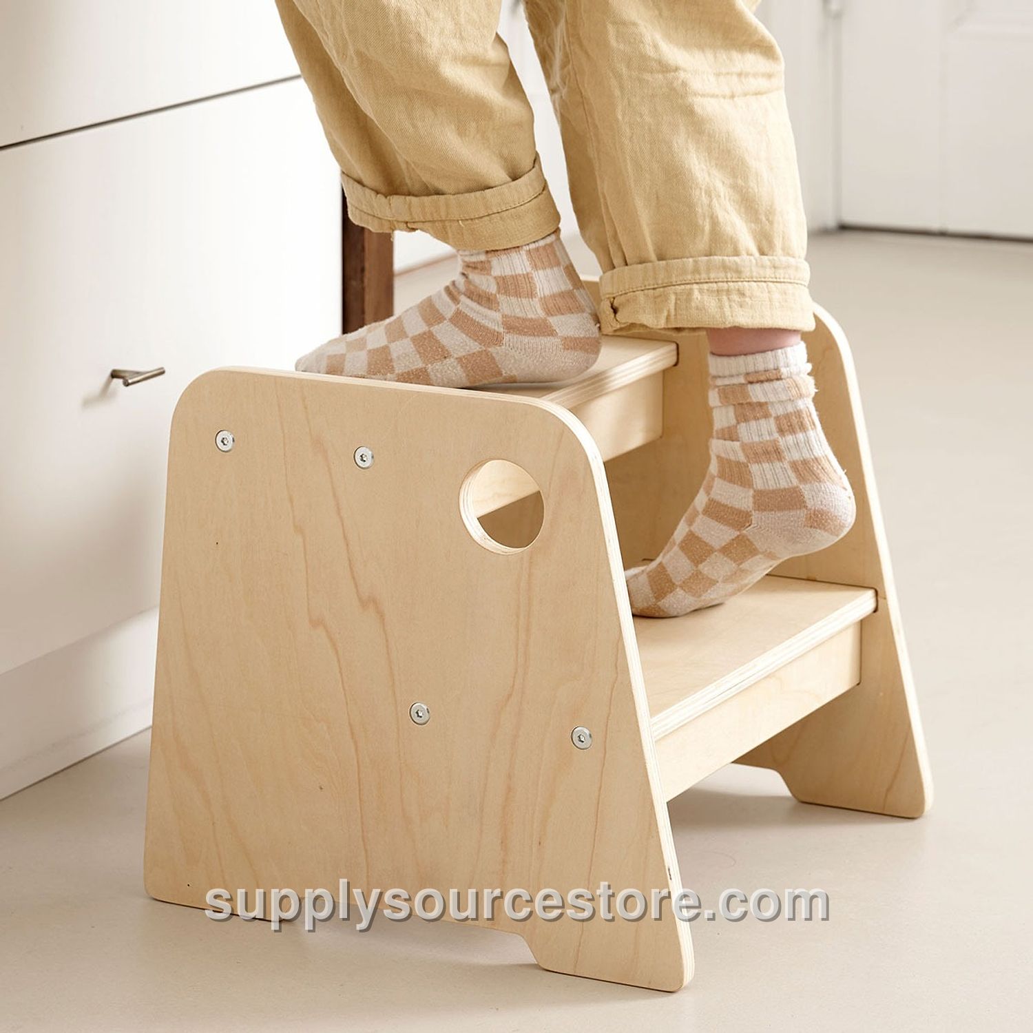 Montessori step stool «Ellipse» | Natural