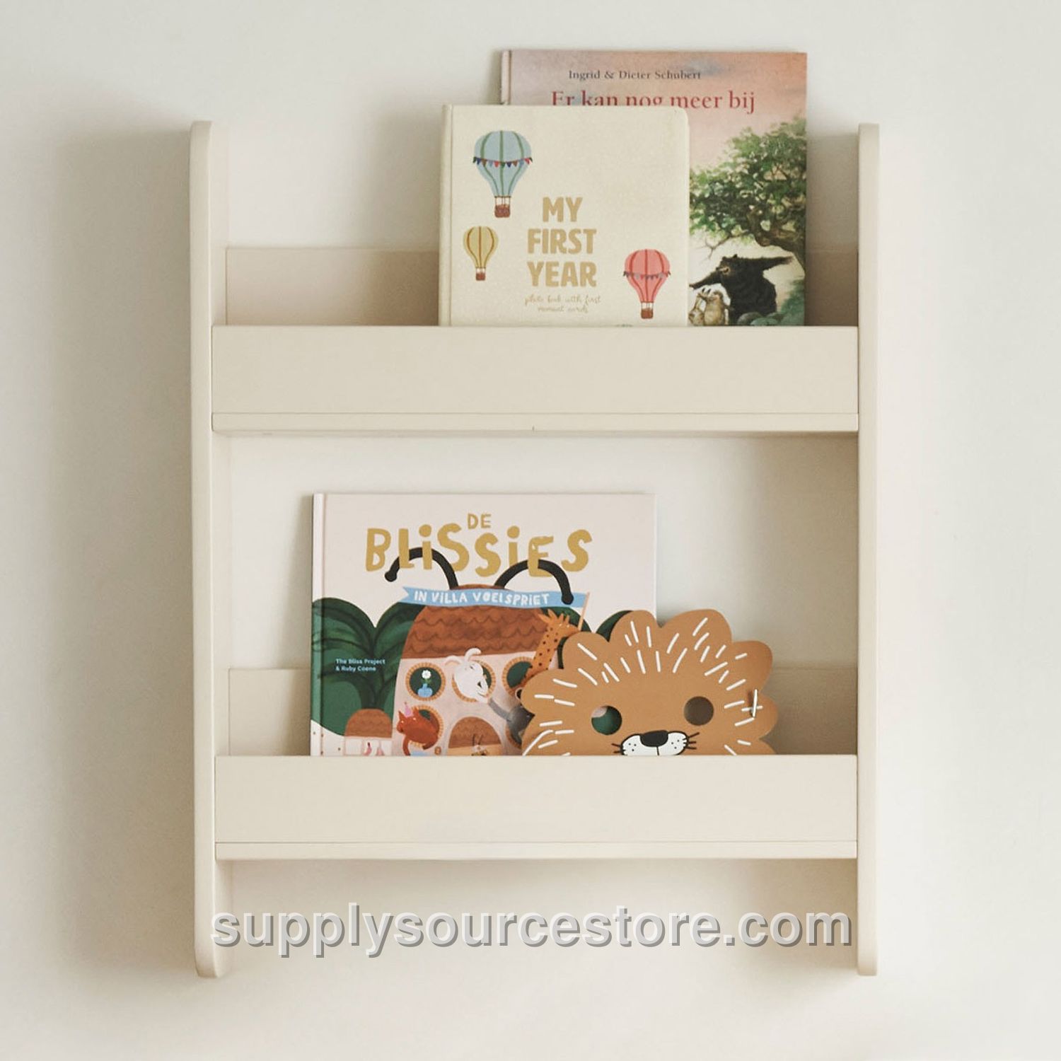 Wooden wall shelf «Lune» | Beige