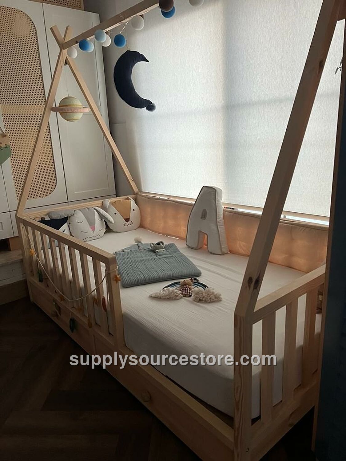 Beige Pillow Edge Protector - 90x190