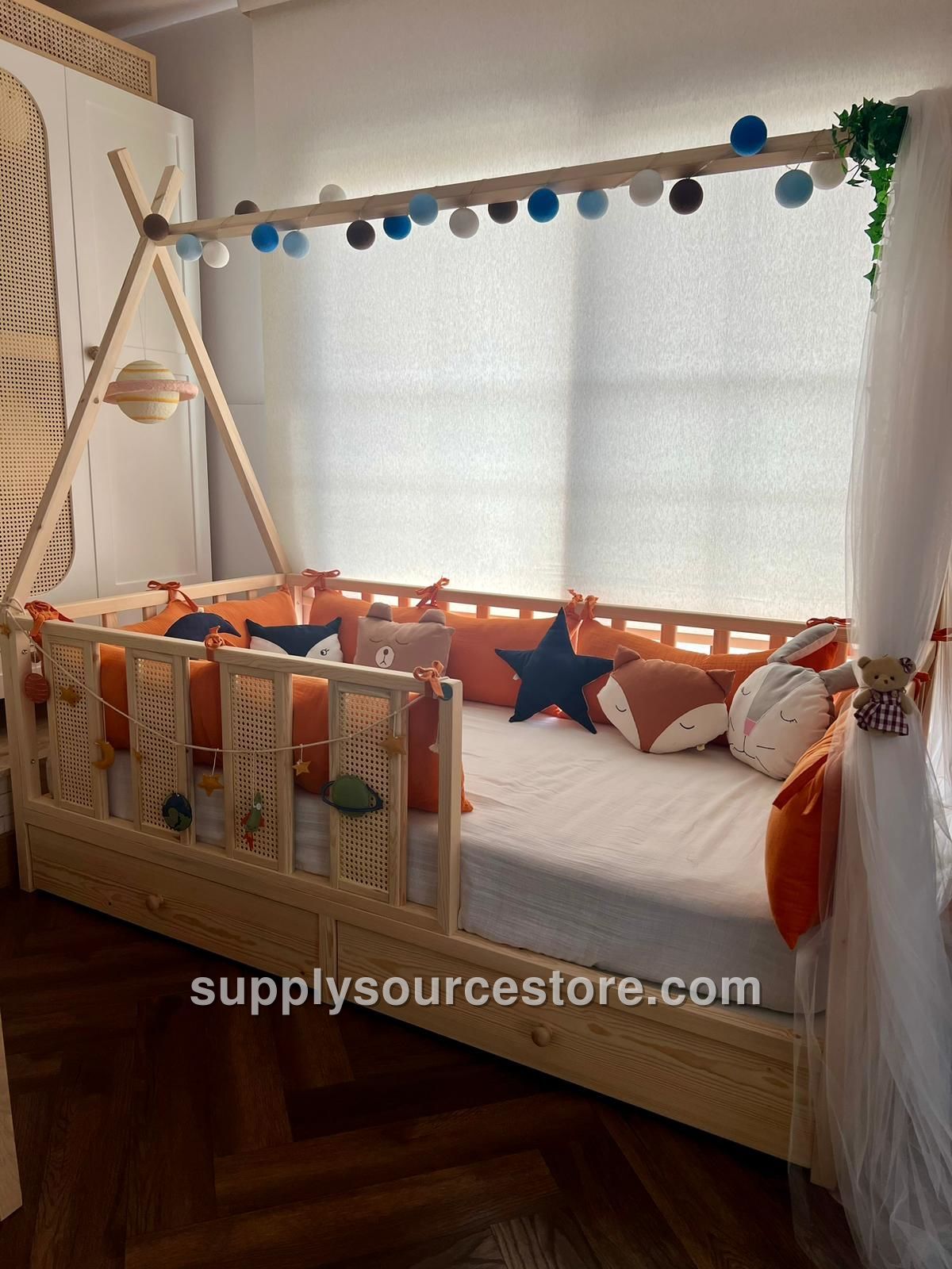 Orange Pillow Edge Protector - 100x200
