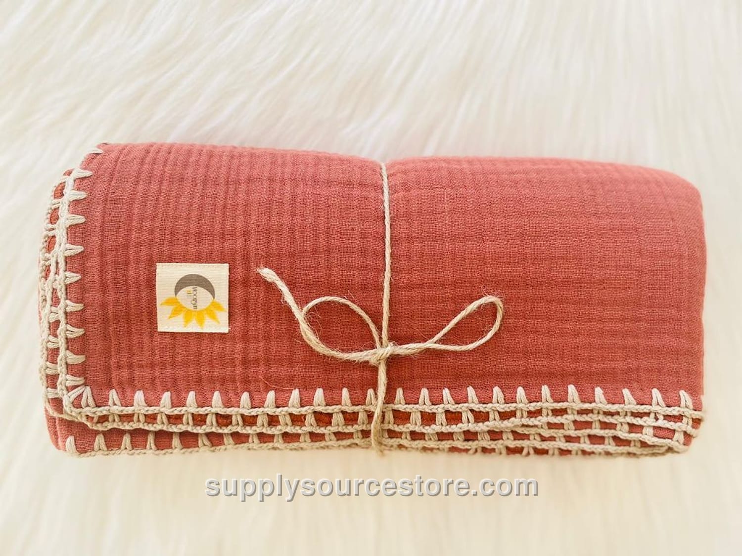 Cinnamon Muslin Blanket