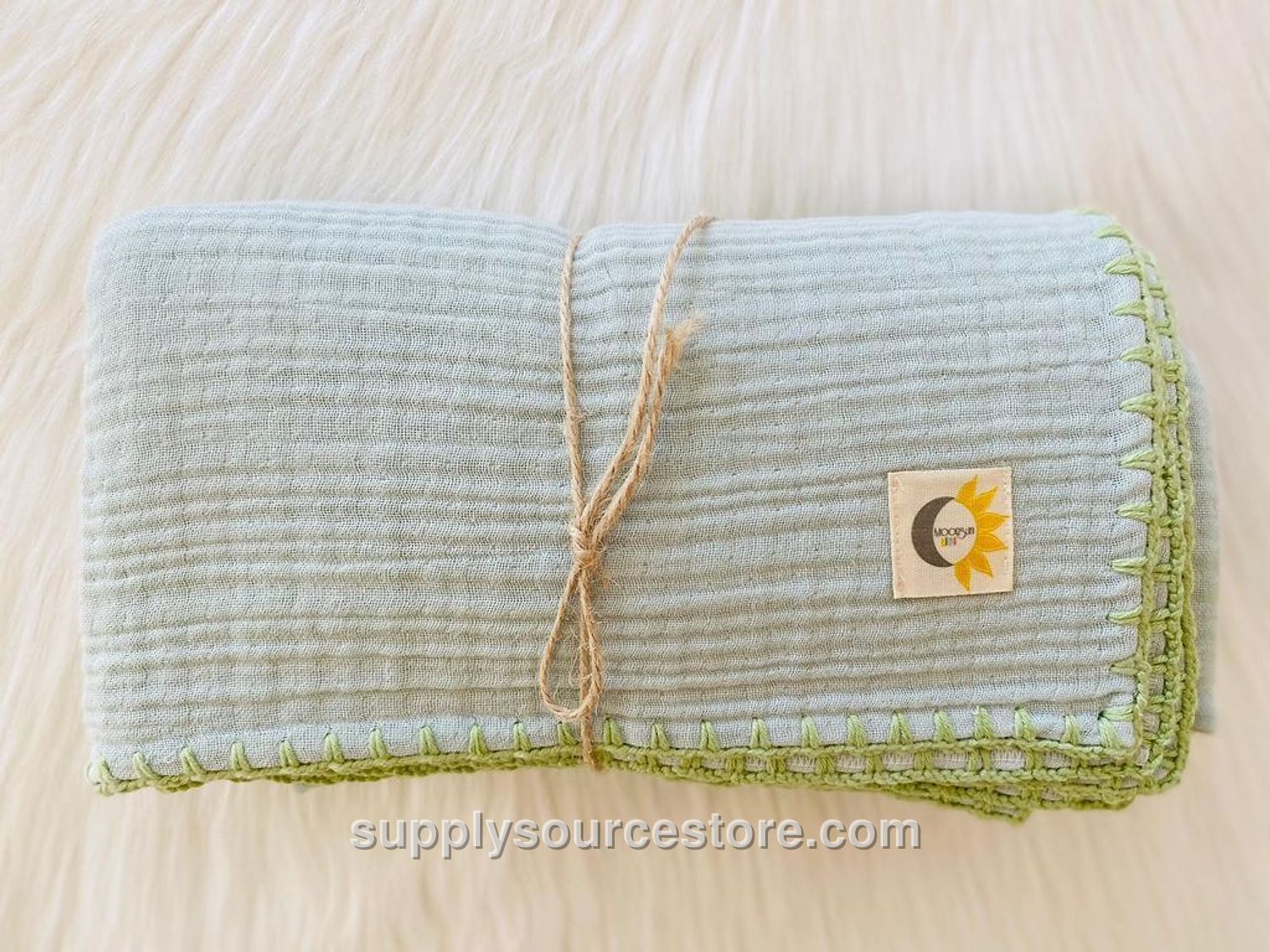 Pie Eden Green Muslin Blanket