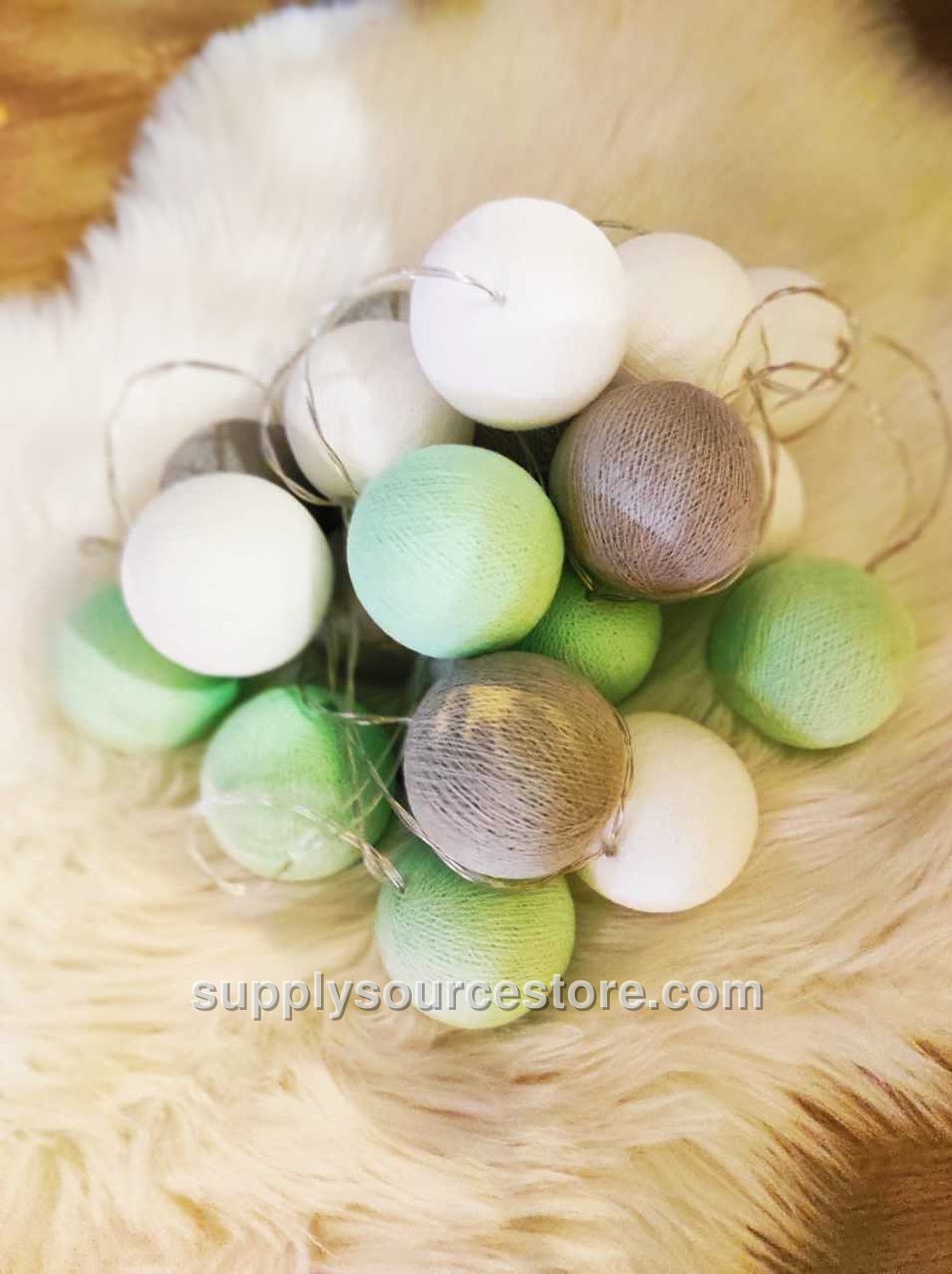 Glowing Balls Green-Gray-White