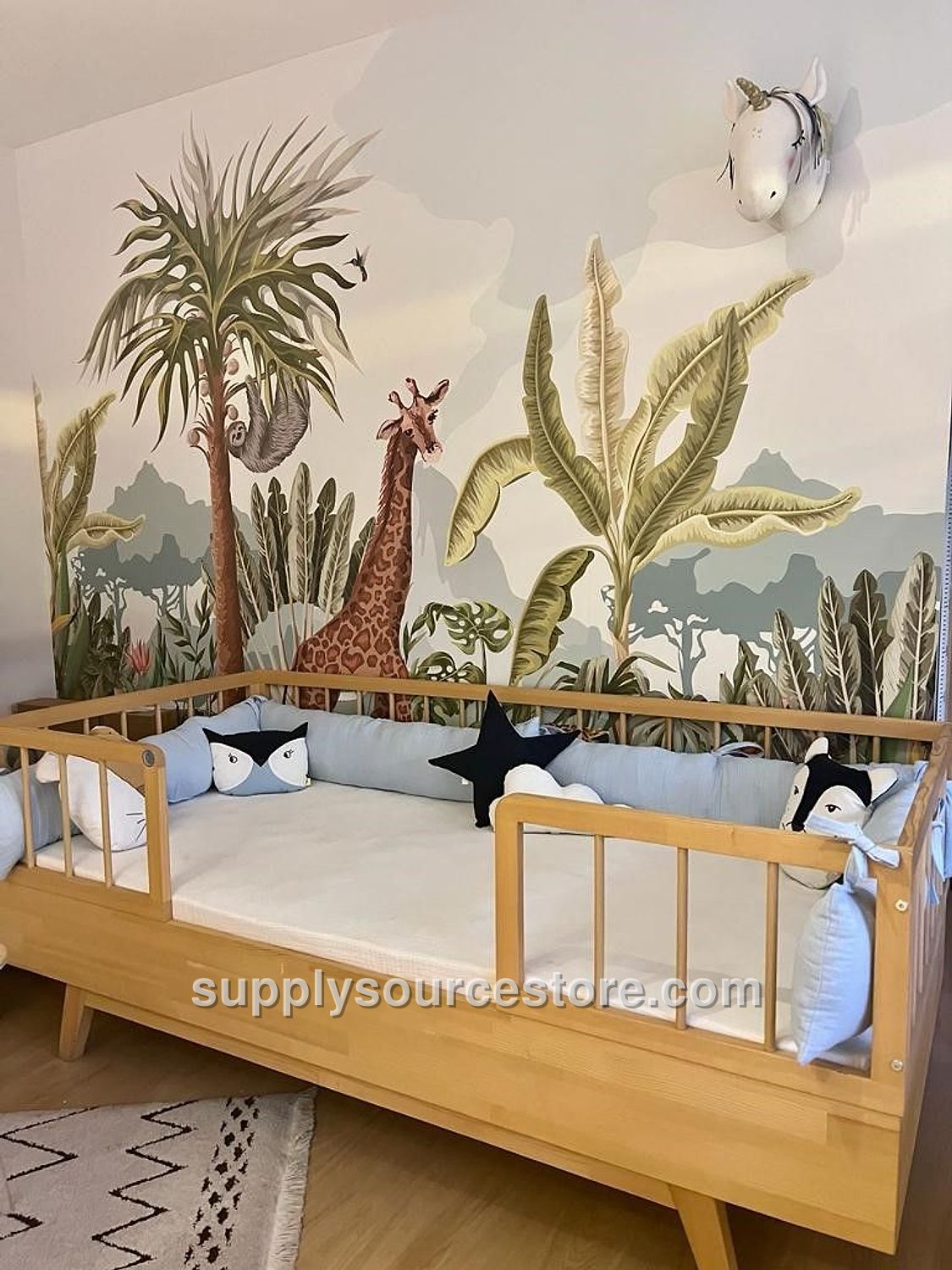 Baby Blue Cushion Edge Protector - 100x200