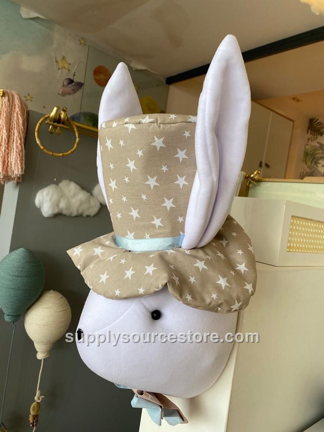 Hat-Wearing Rabbit Bust