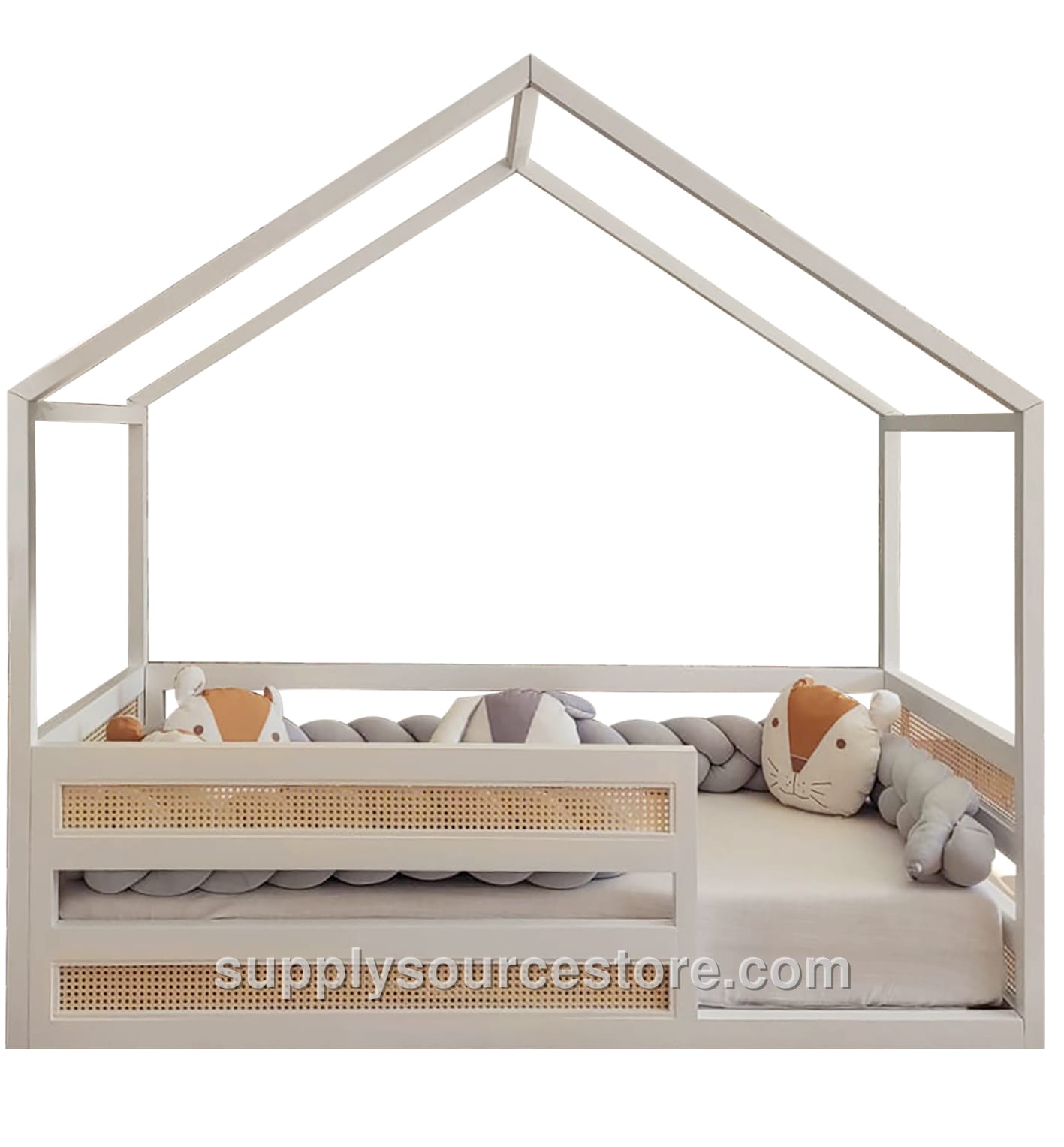 Sebastian Covered Solid Wood Crib 80x180 – Home Roof – No Assembly