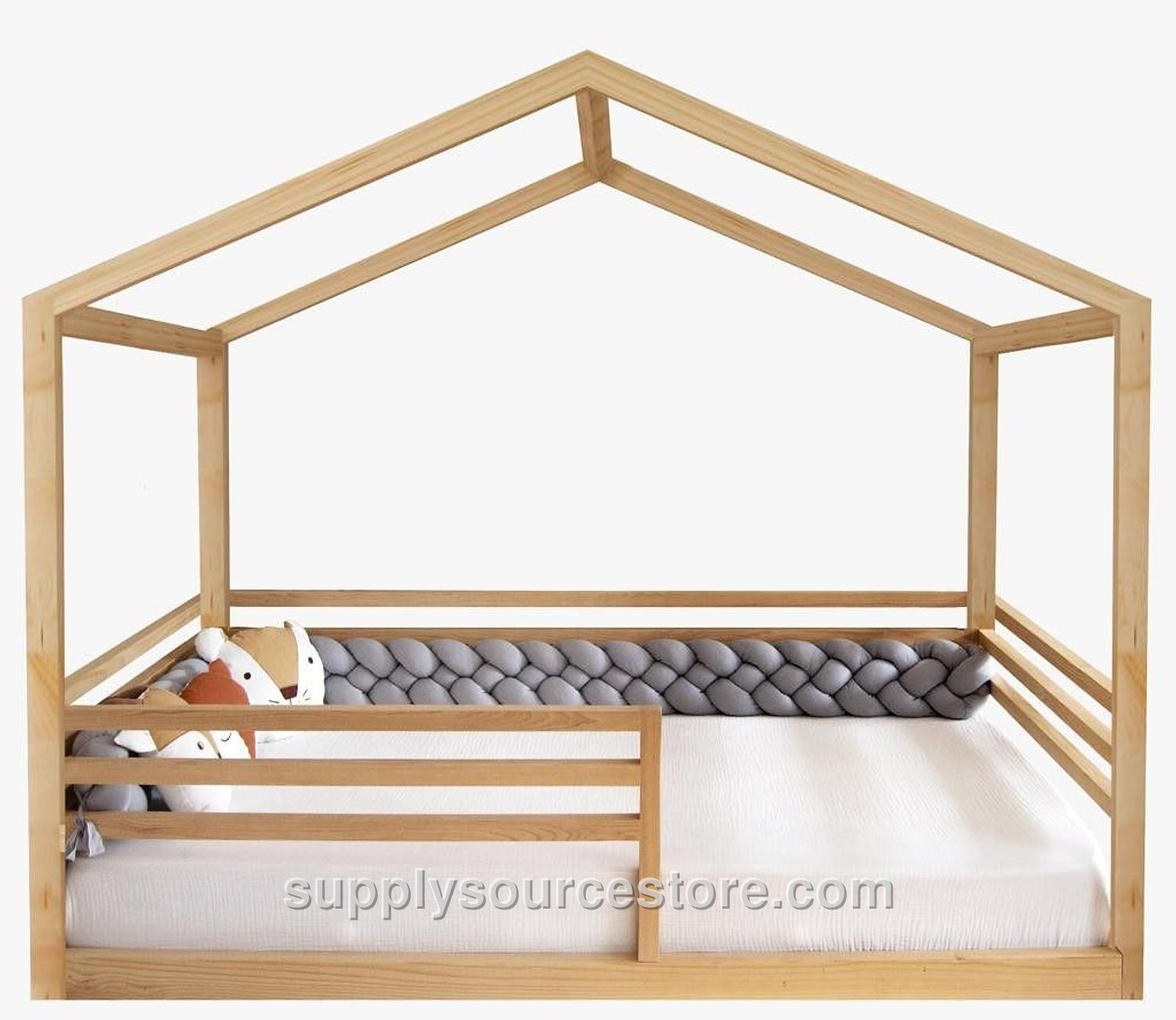 Biscuit Solid Wood Crib 80x180 – No Drawers – Installation Requested