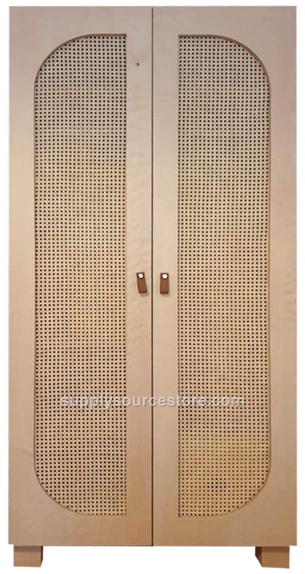 Souffle Solid Wood Wardrobe – No Installation, Natural