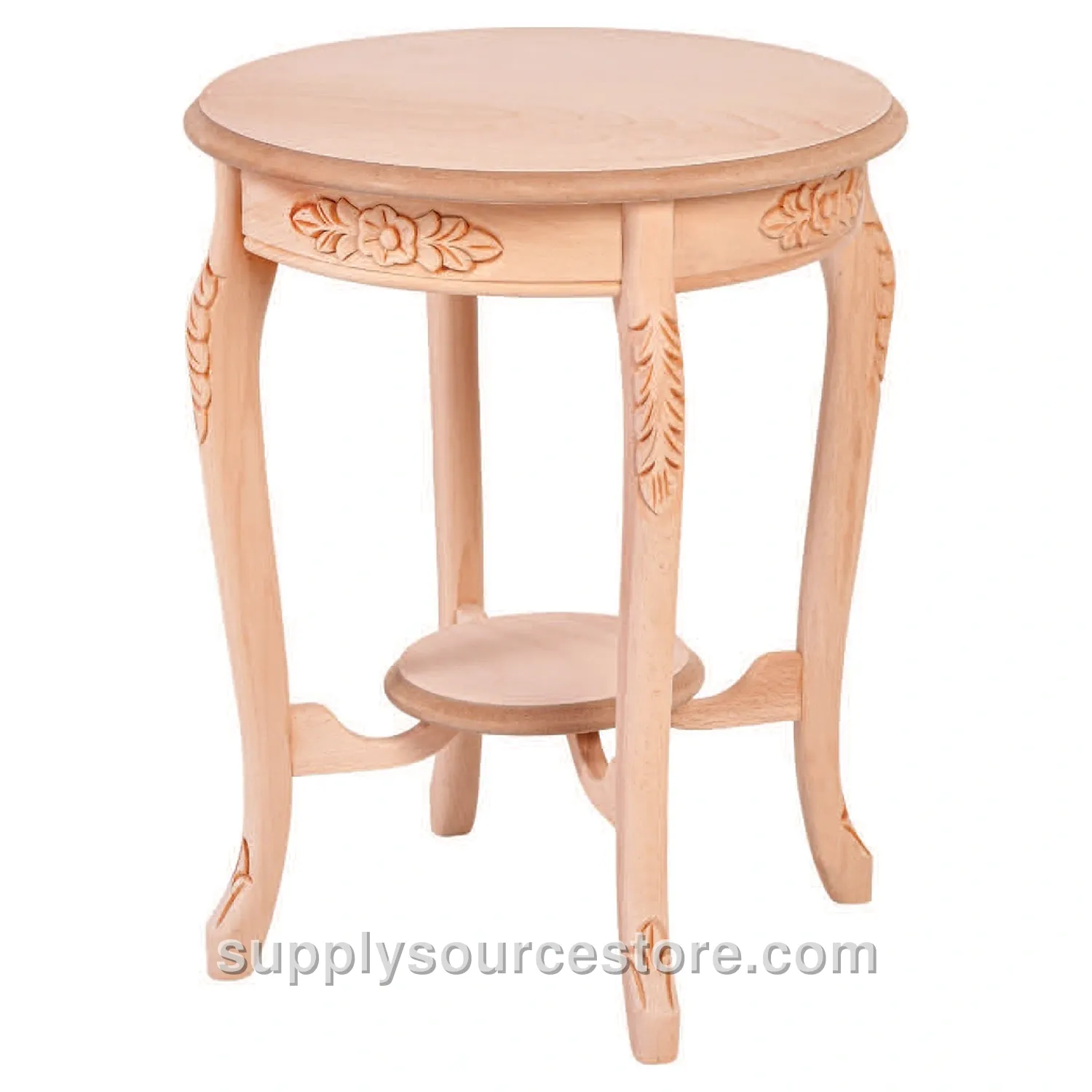 Luxury Round Short Carved Plant Stand