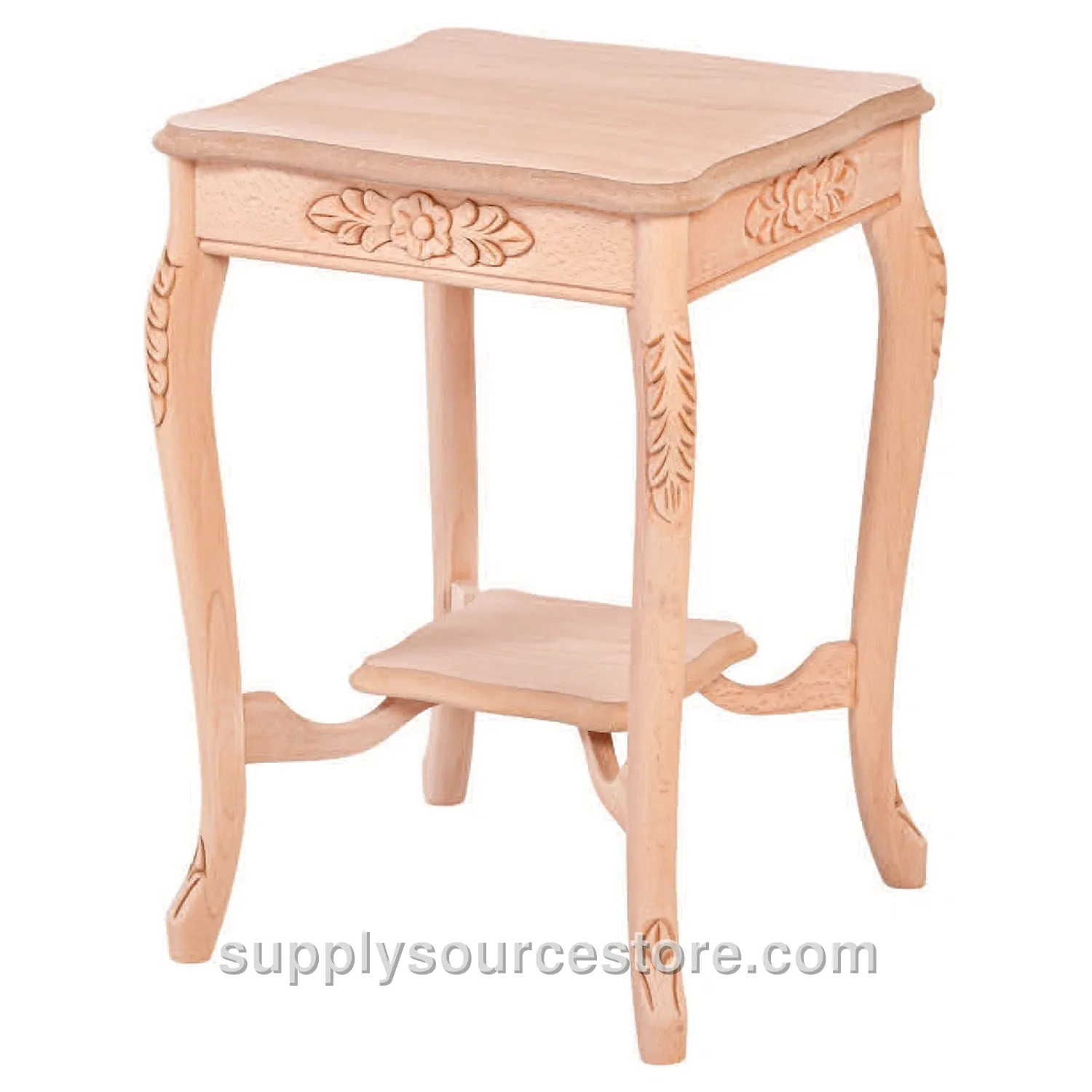Luxury Square Short Carved Plant Stand