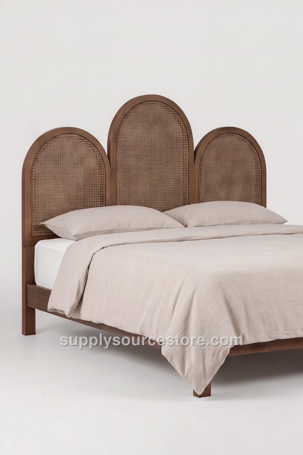 Wooden Wicker Bed Headboard · SS-001623