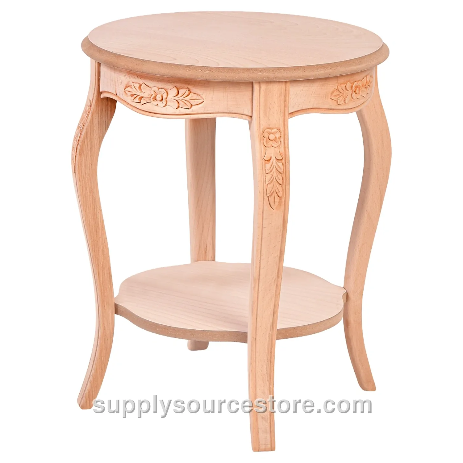 Tree Plant Stand Round Carved