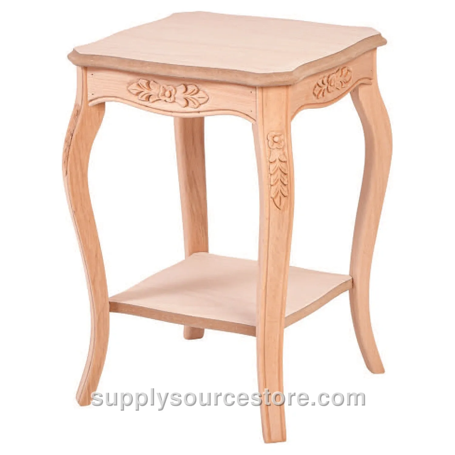 Tree Plant Stand Square Carved