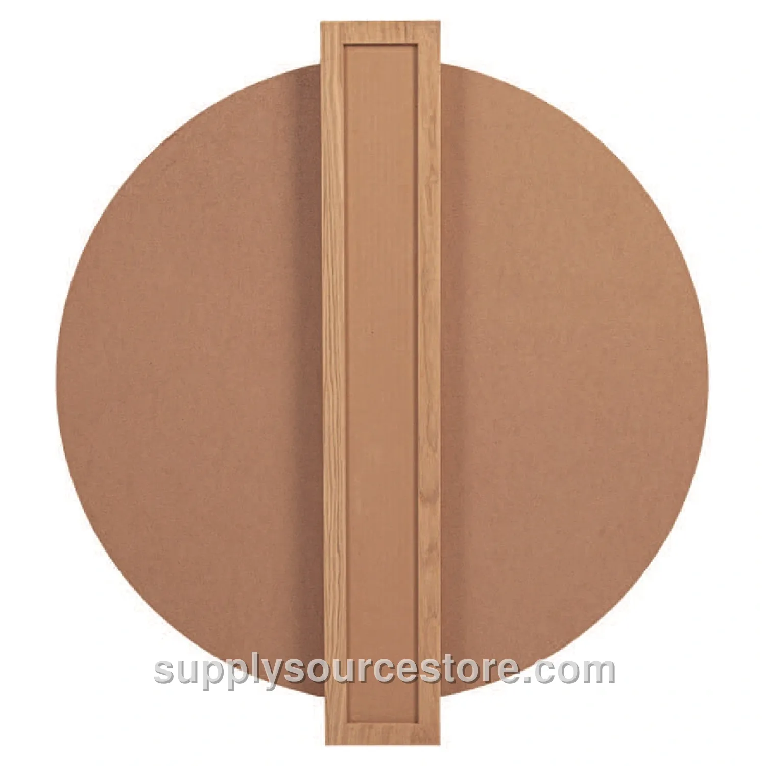 Poli Oak Round Mirror