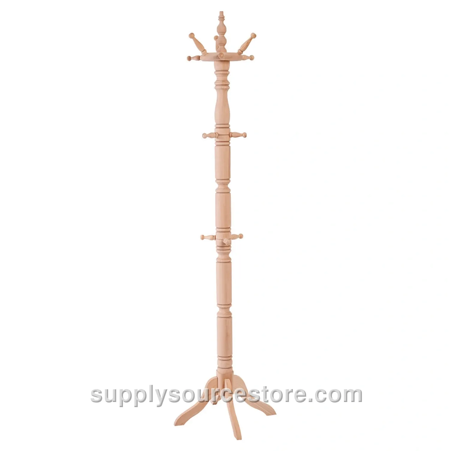 Turned Swivel Coat Rack