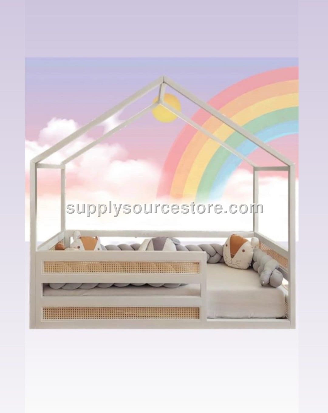 Sebastian Roofed Solid Wood Bed Frame