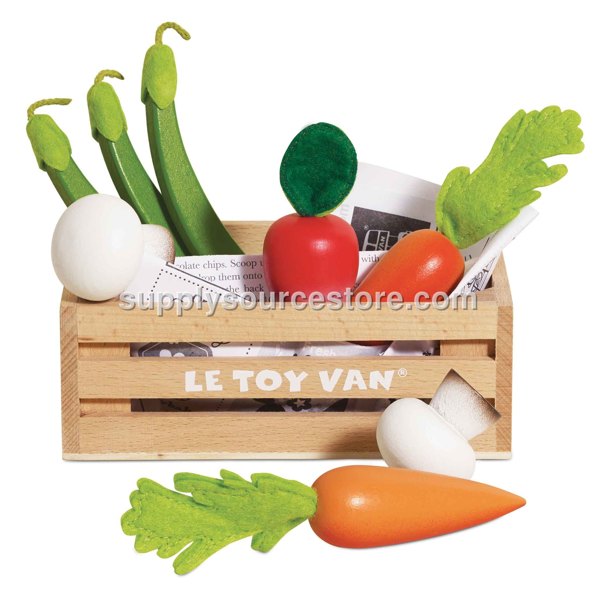 Le Toy Van Wooden Harvest Vegetables Food Crate