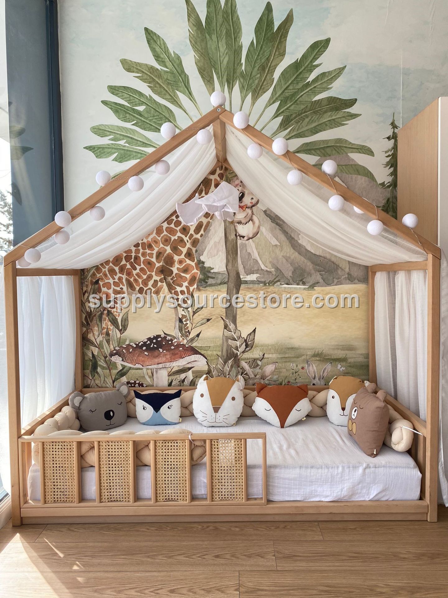 Sorbe Montessori Solid Wood House Bed Frame