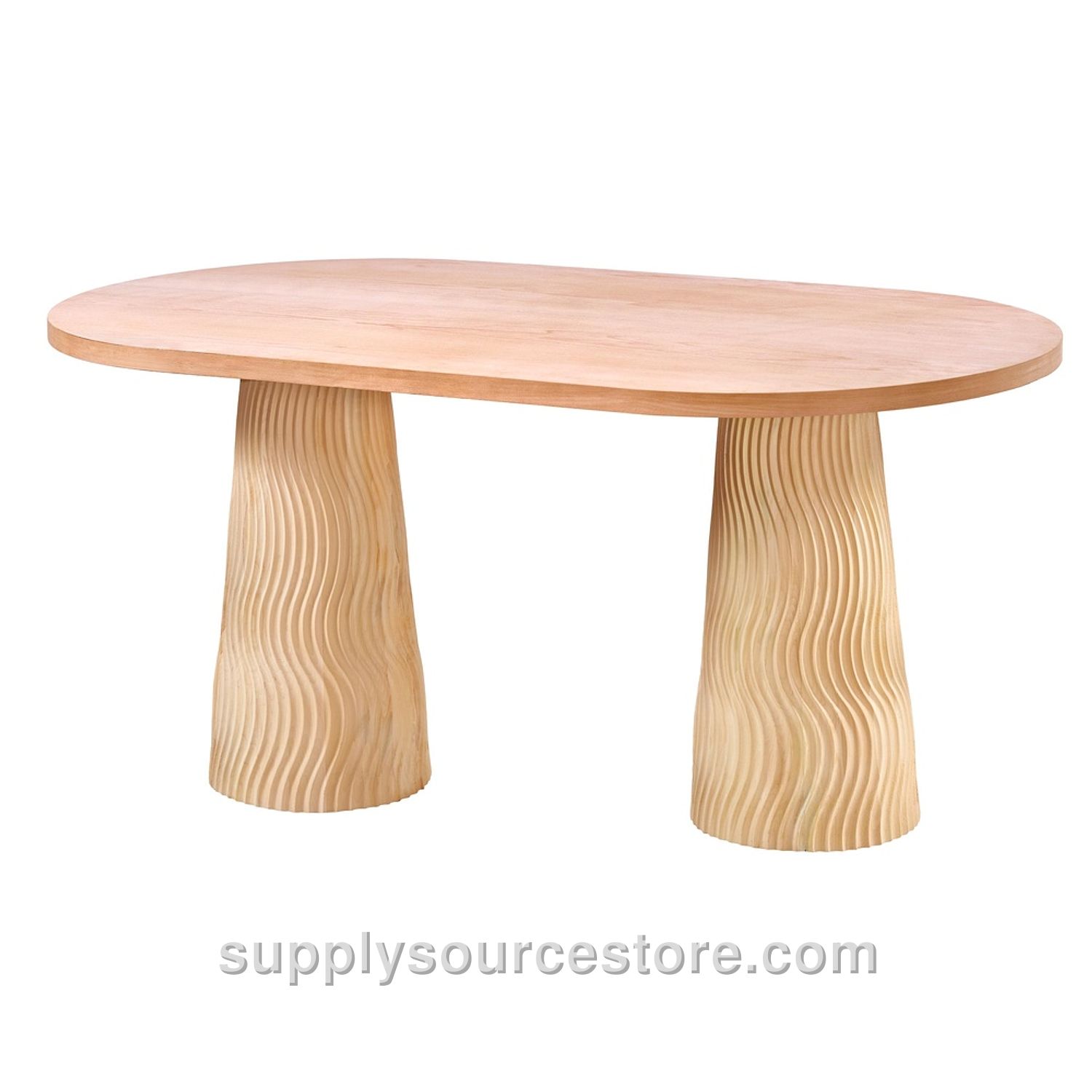 160 cm (63 in) Zigzag Oval Table