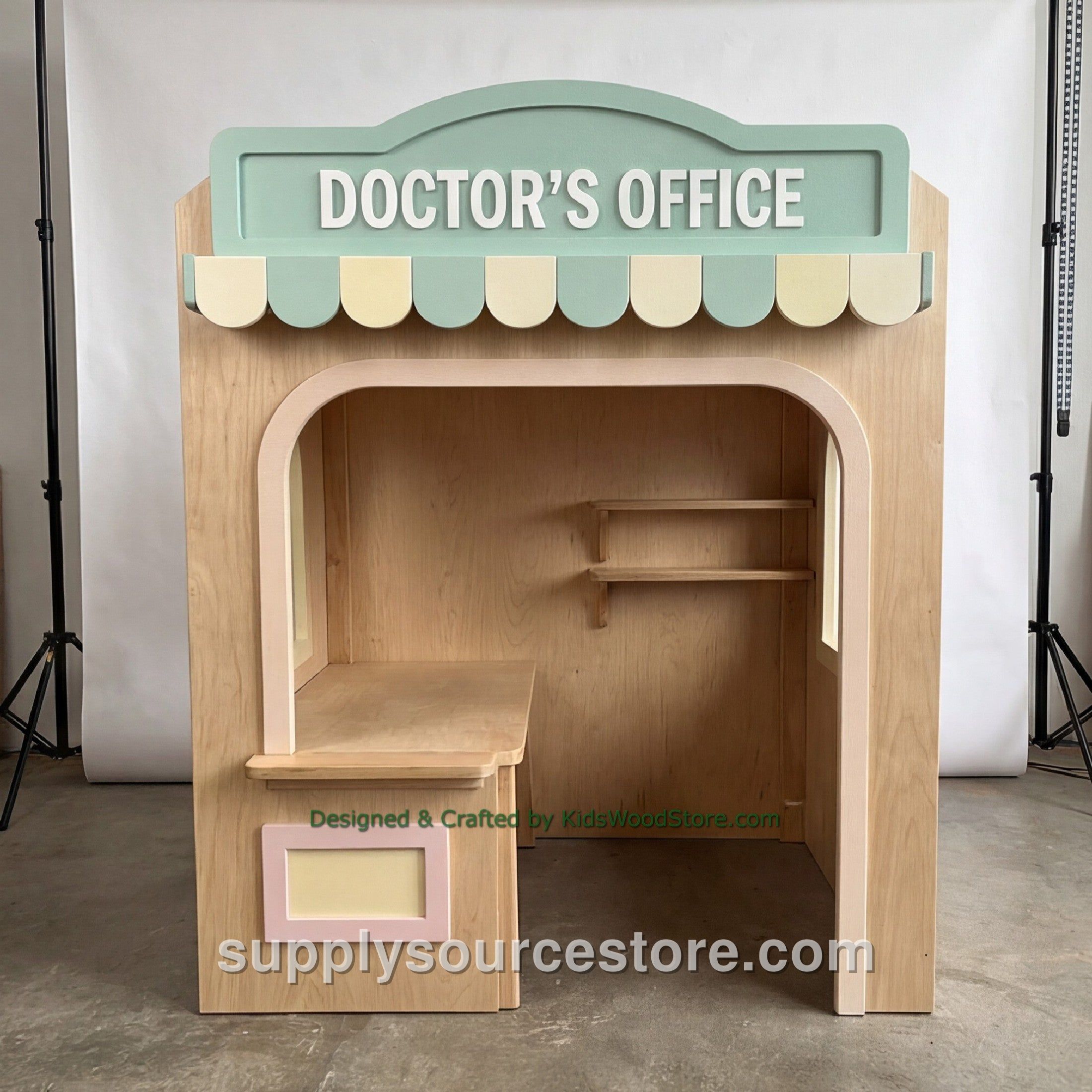 Wooden School Playhouse + Furnitures for Kids | Personalized 25+ Themes | All-Inclusive Turnkey Project