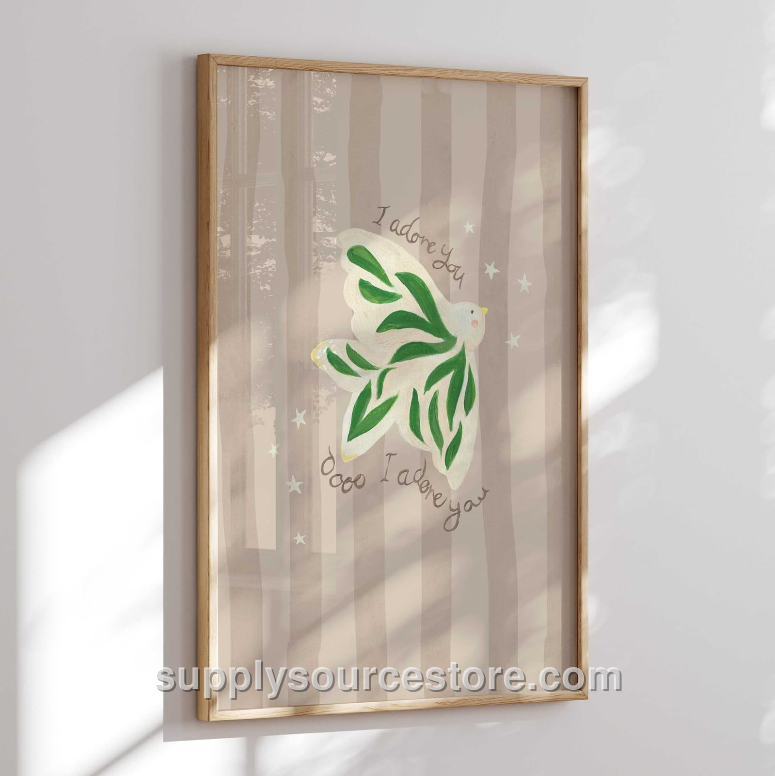 I Adore You Green Art Print