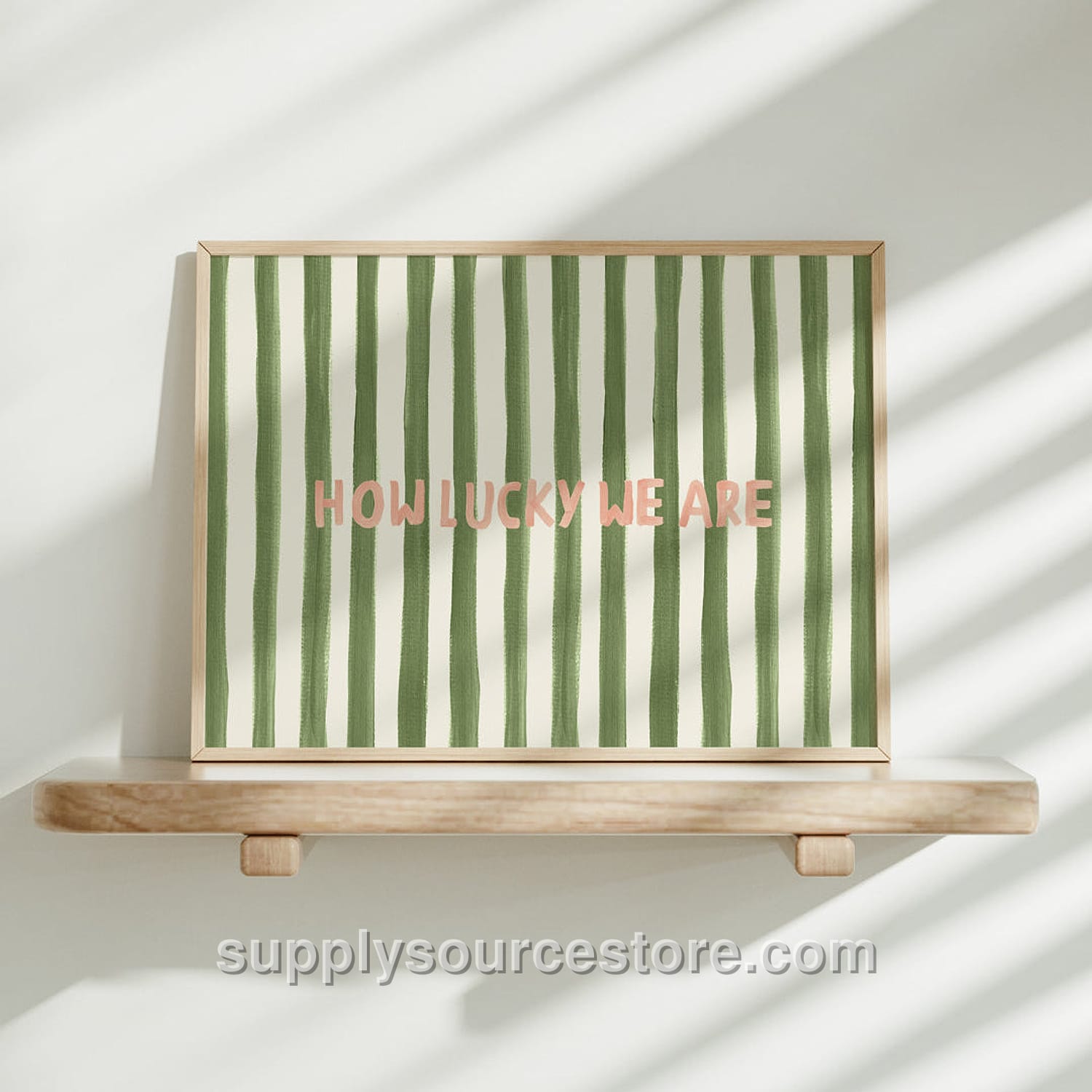 How Lucky We Are Typography Art Print