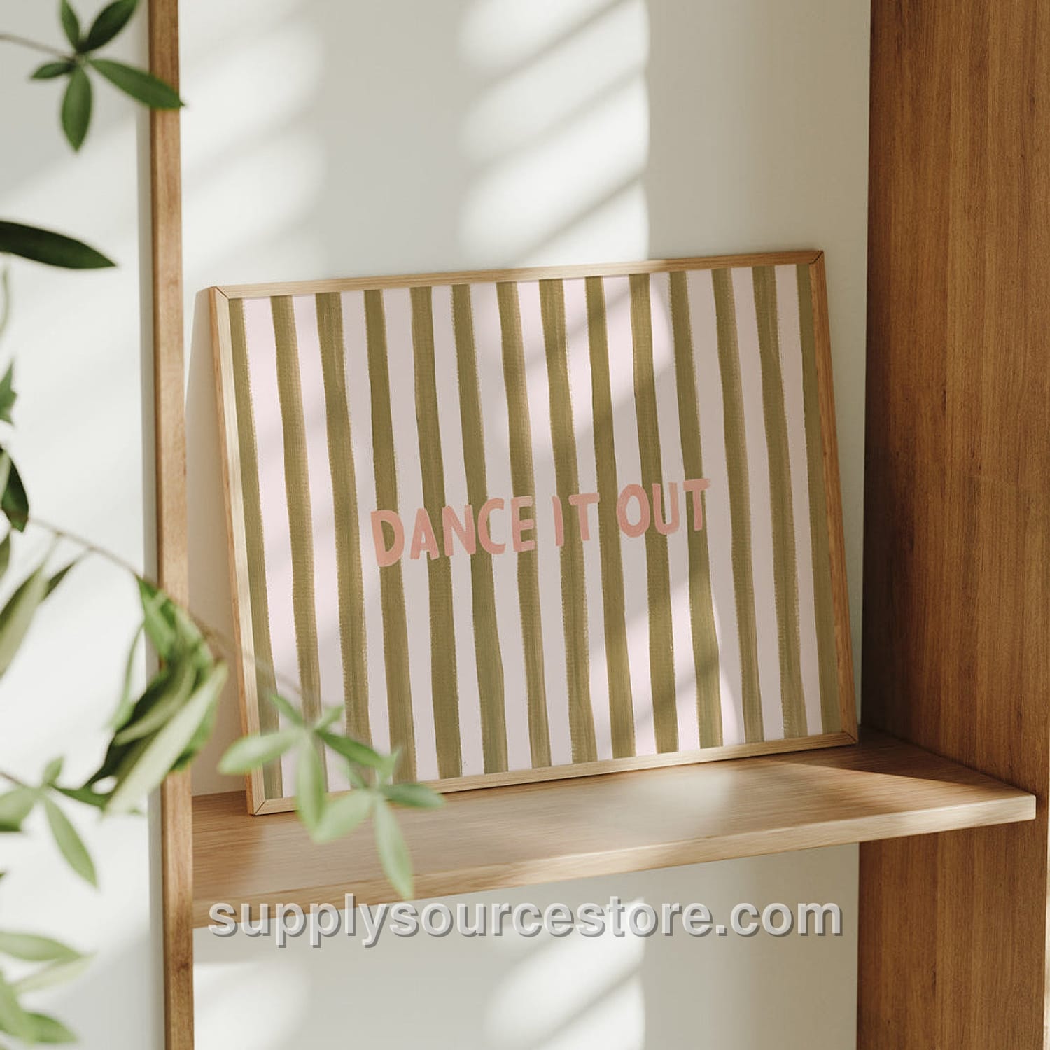 Dance It Out Stripes Typography Art Print