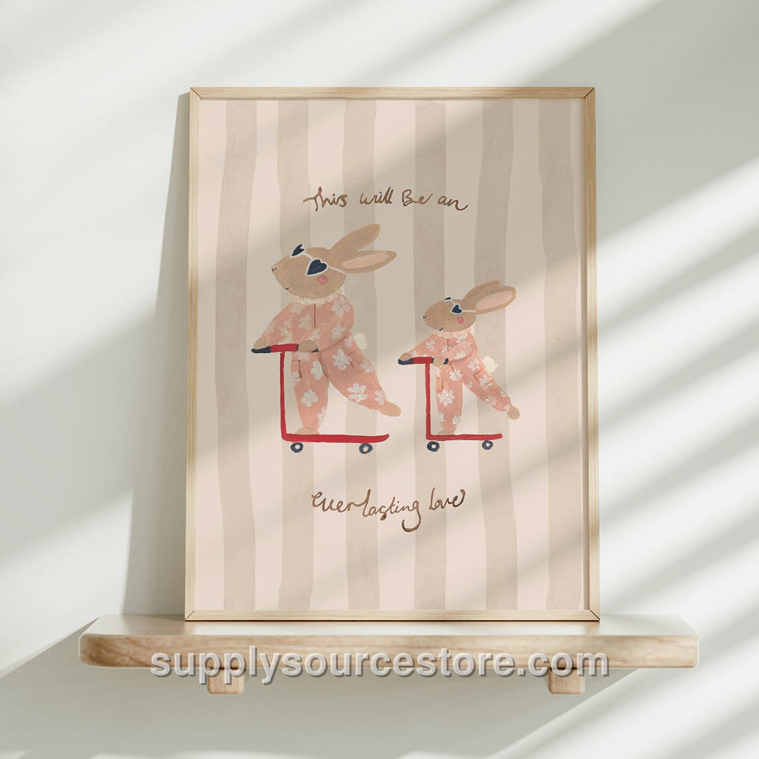 Everlasting Love Bunnies Art Print