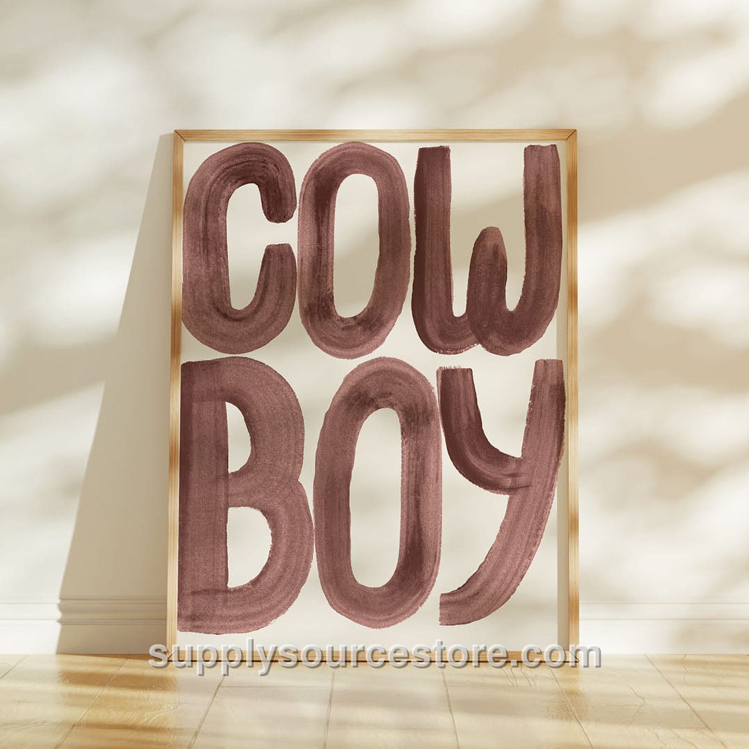 Cowboy Typography Art Print