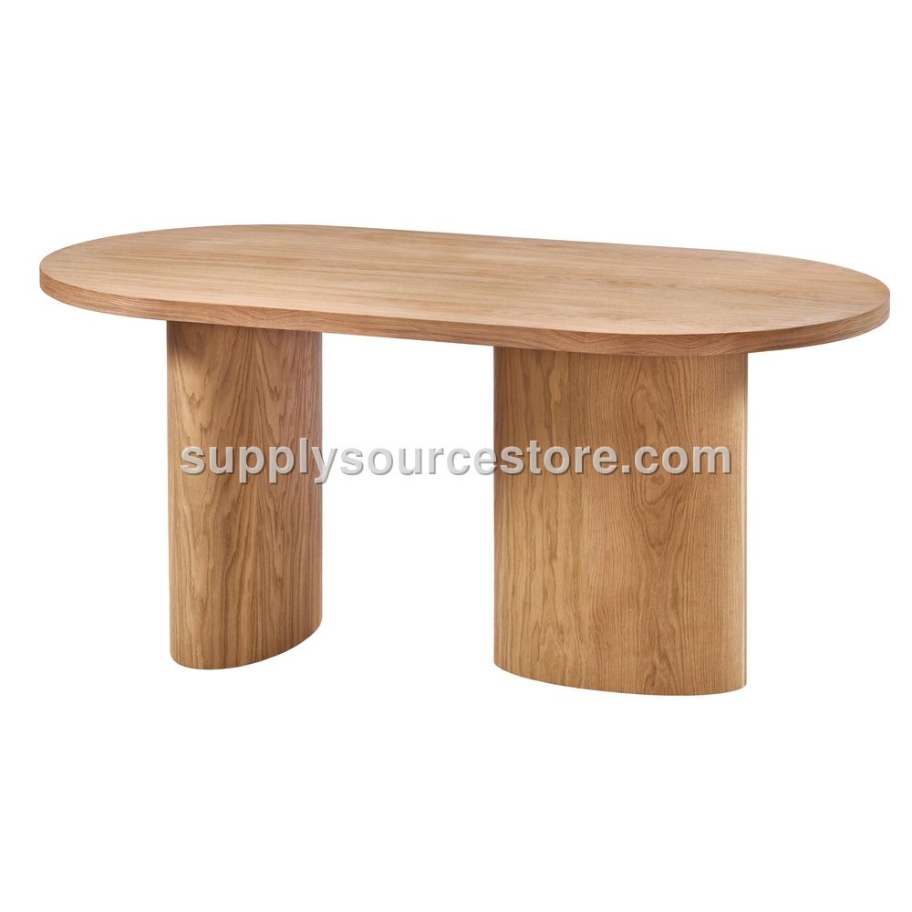 180 L Oak Elliptical Oval Table